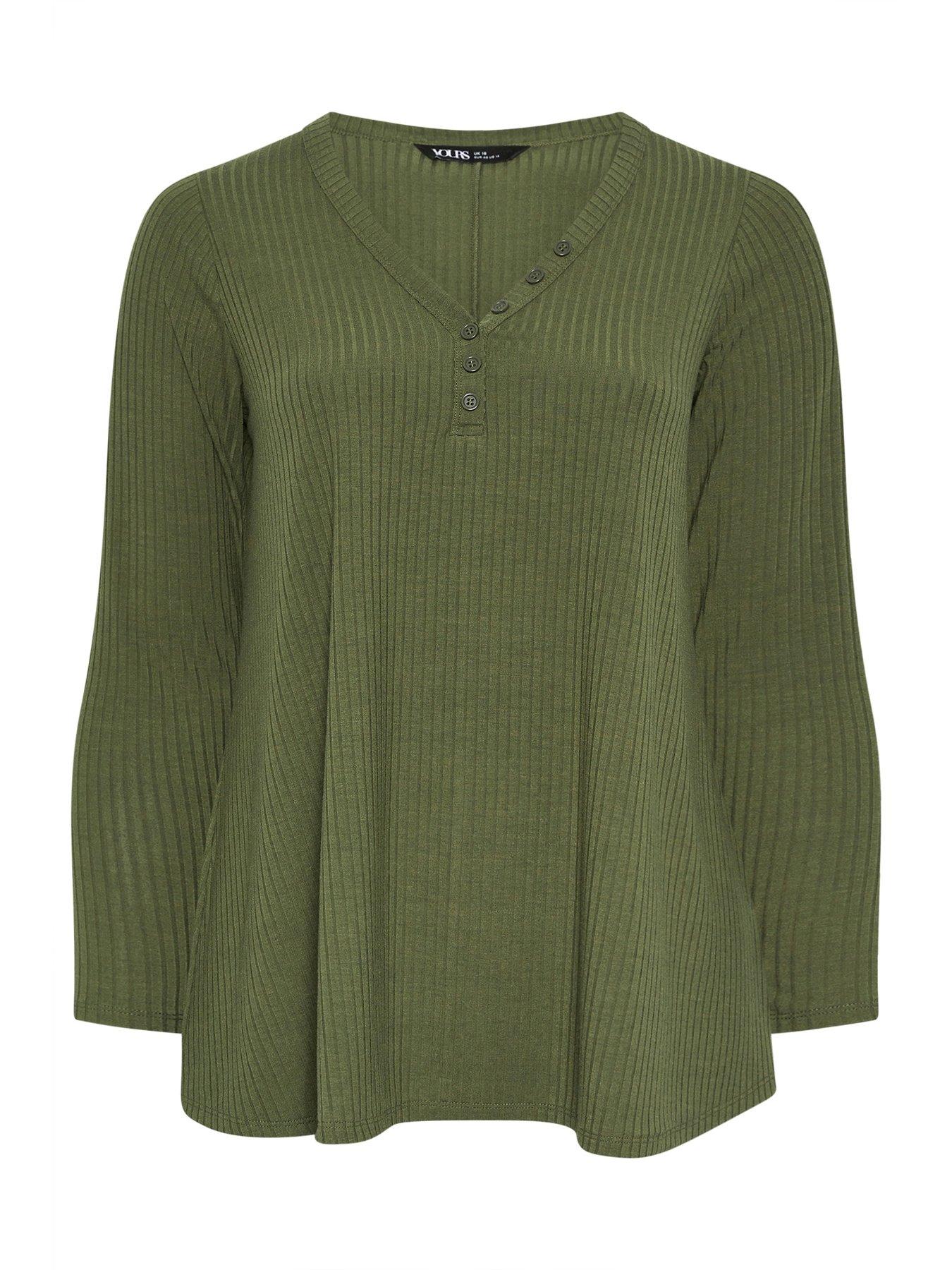  image of yours-curve-henley-rib-swing-top