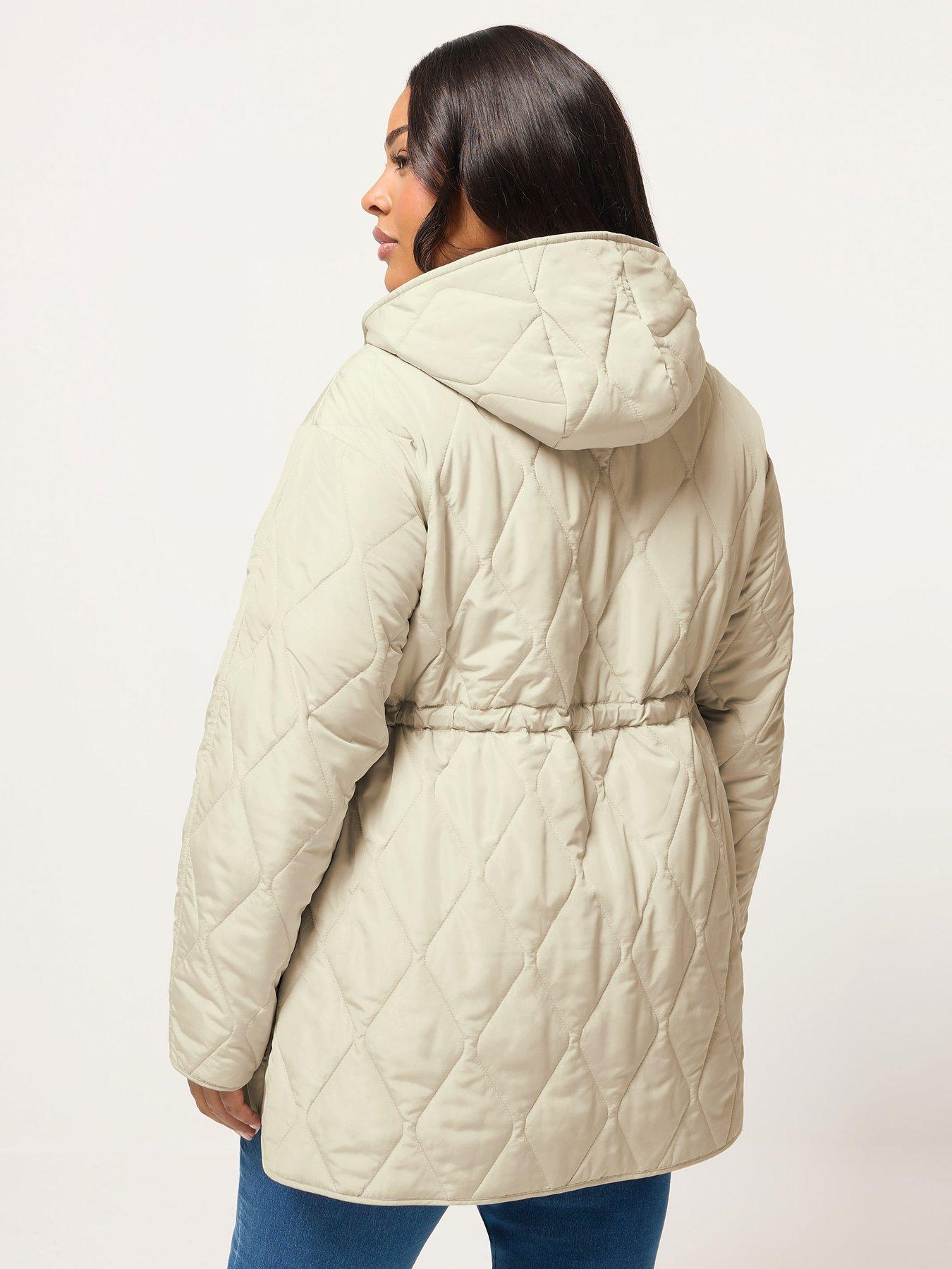 image of yours-curve-lightweight-diamond-quilted-jacket-cream