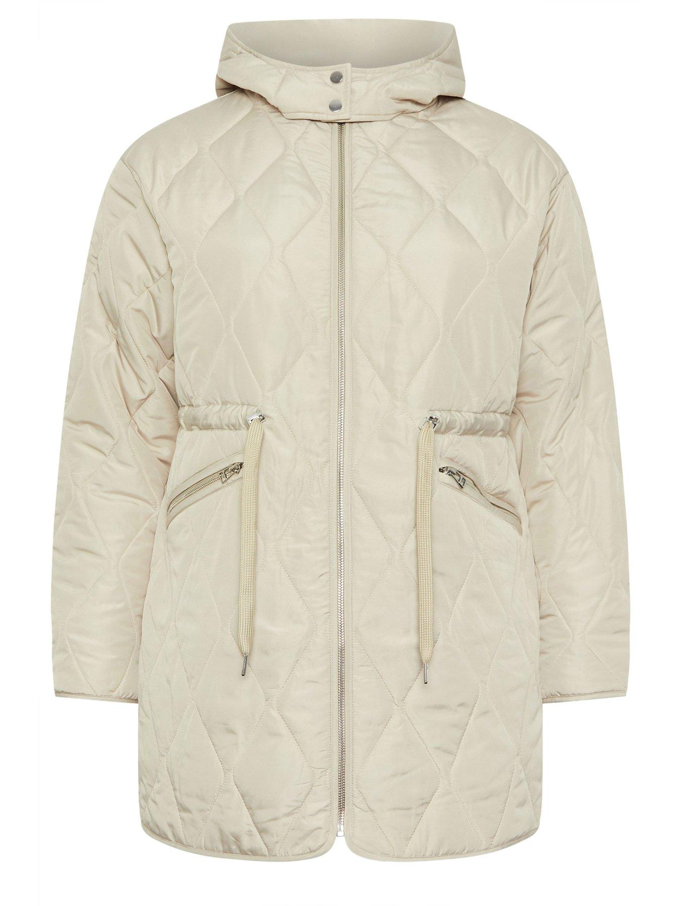  image of yours-curve-lightweight-diamond-quilted-jacket-cream