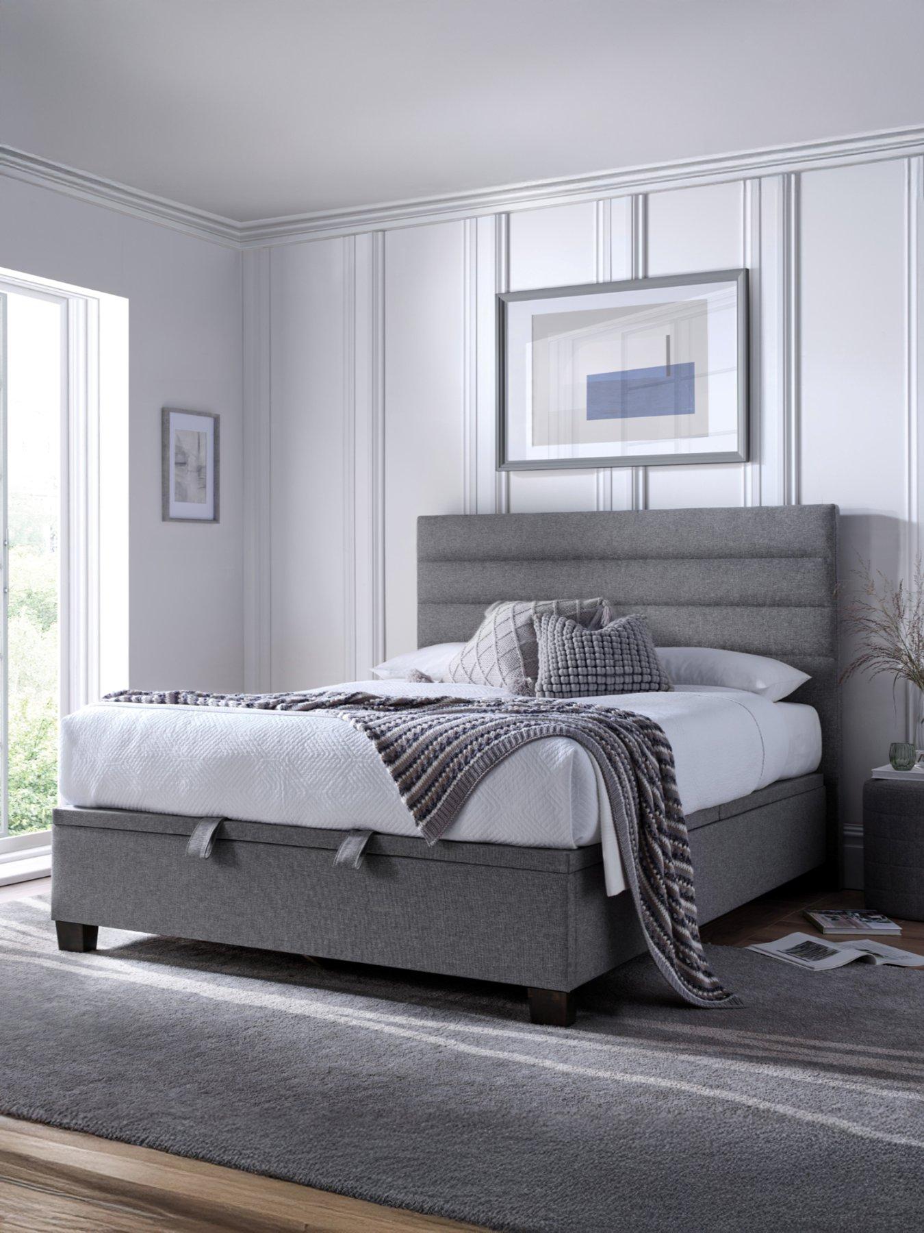Image 1 of 5 of The Very Collection Liza End Lift Up Storage Ottoman With Airsprung Mattress Options (Buy &amp; SAVE!) - Grey