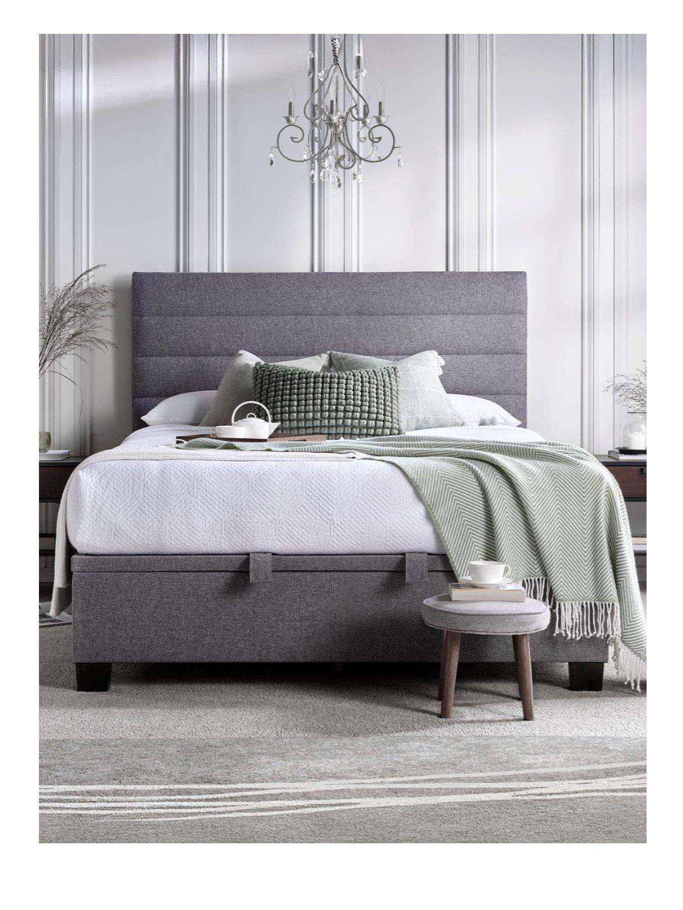 Image 2 of 5 of The Very Collection Liza End Lift Up Storage Ottoman With Airsprung Mattress Options (Buy &amp; SAVE!) - Grey