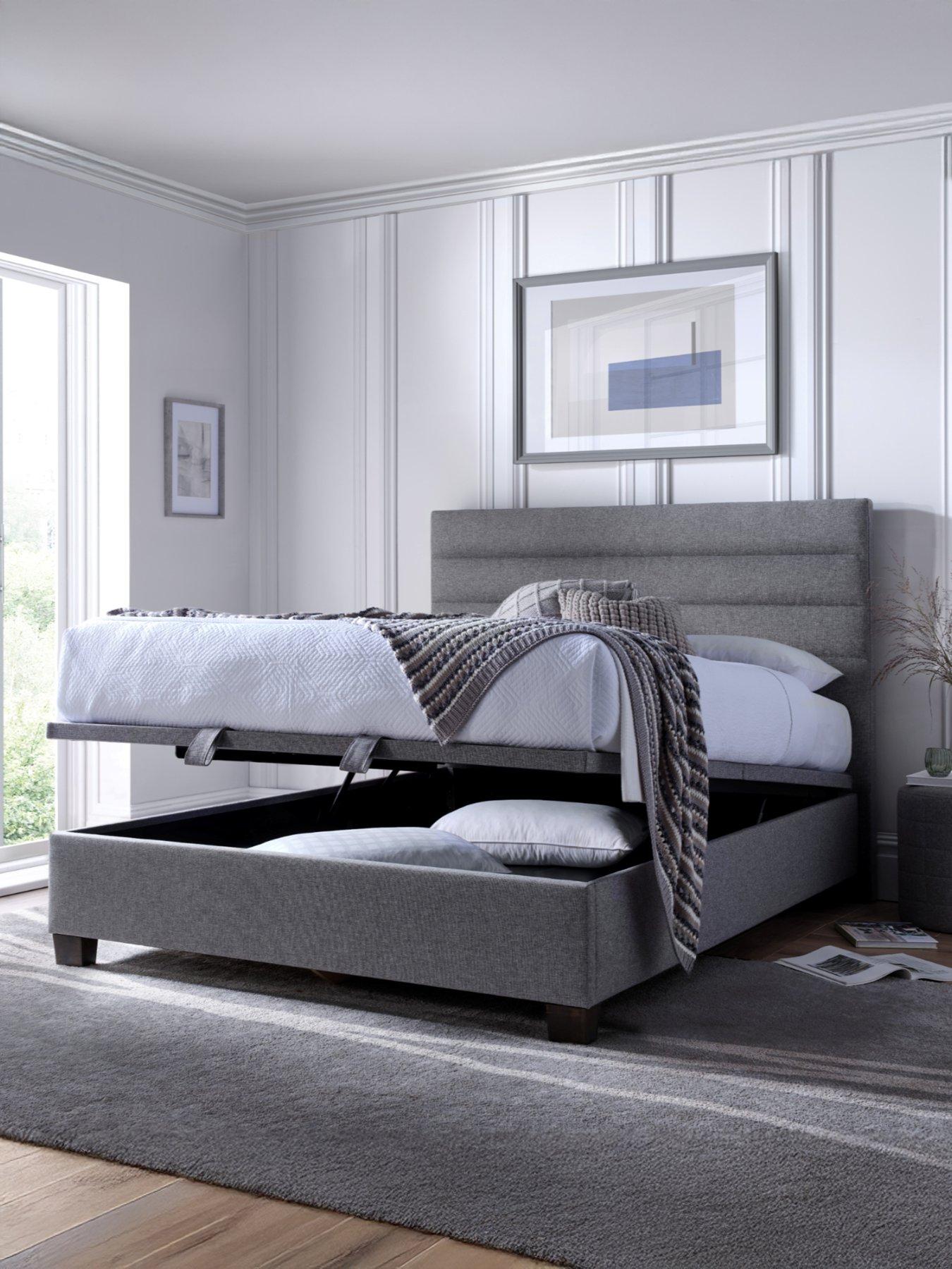 Image 4 of 5 of The Very Collection Liza End Lift Up Storage Ottoman With Airsprung Mattress Options (Buy &amp; SAVE!) - Grey