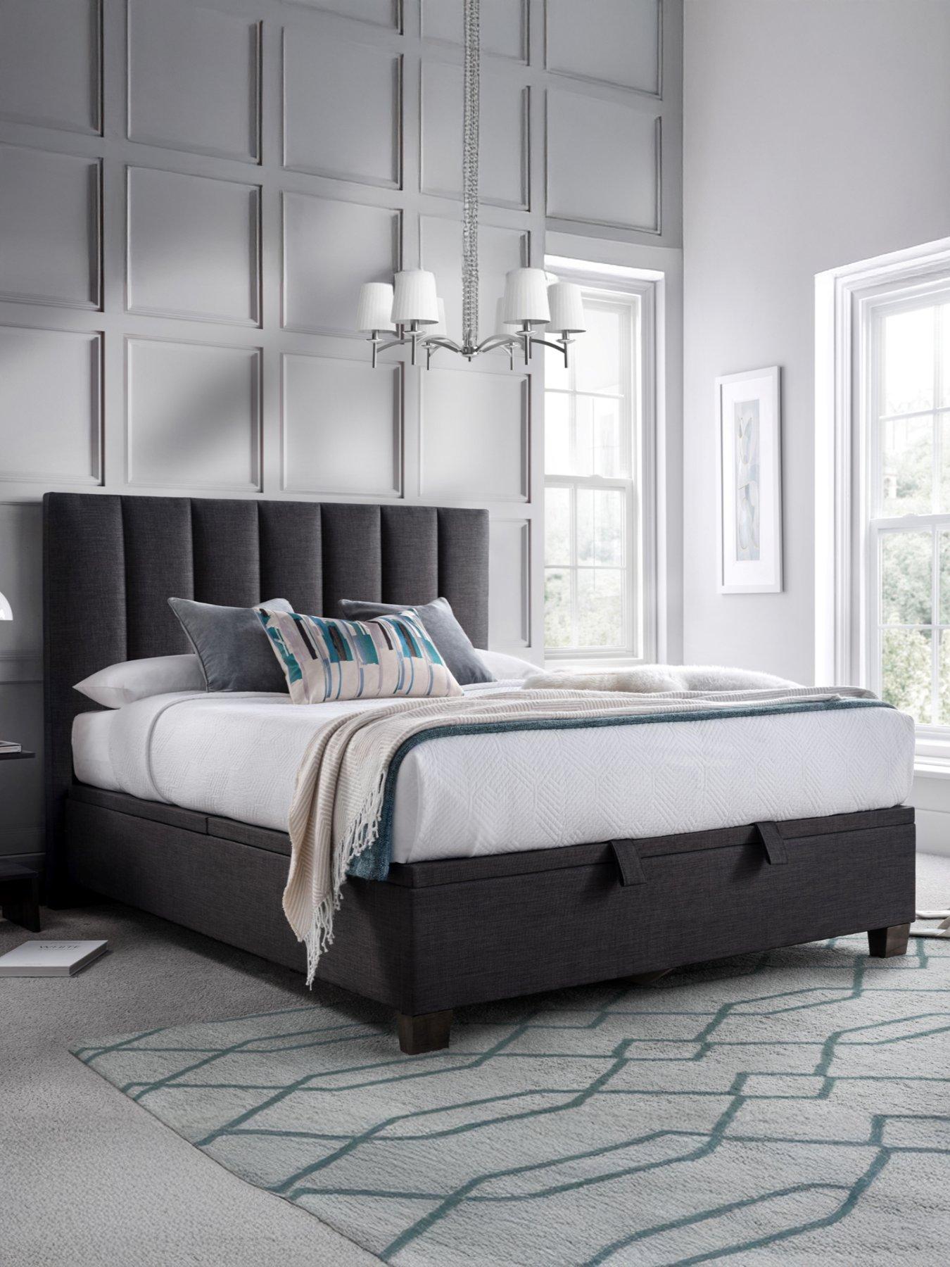 Image 1 of 5 of The Very Collection Wendel End Lift Up Storage Ottoman With Airsprung Mattress Options (Buy &amp; SAVE!) - Slate