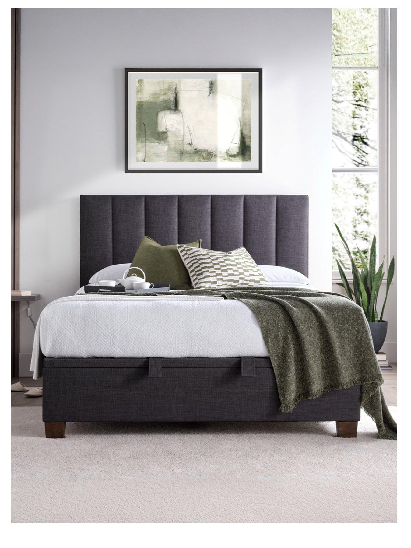  image of the-very-collection-wendel-end-lift-up-storage-ottoman-with-airsprung-mattress-options-buy-amp-save-slate