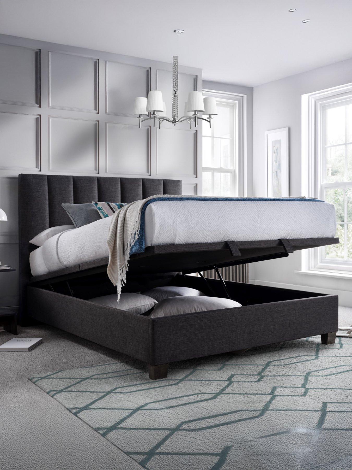 image of the-very-collection-wendel-end-lift-up-storage-ottoman-with-airsprung-mattress-options-buy-amp-save-slate
