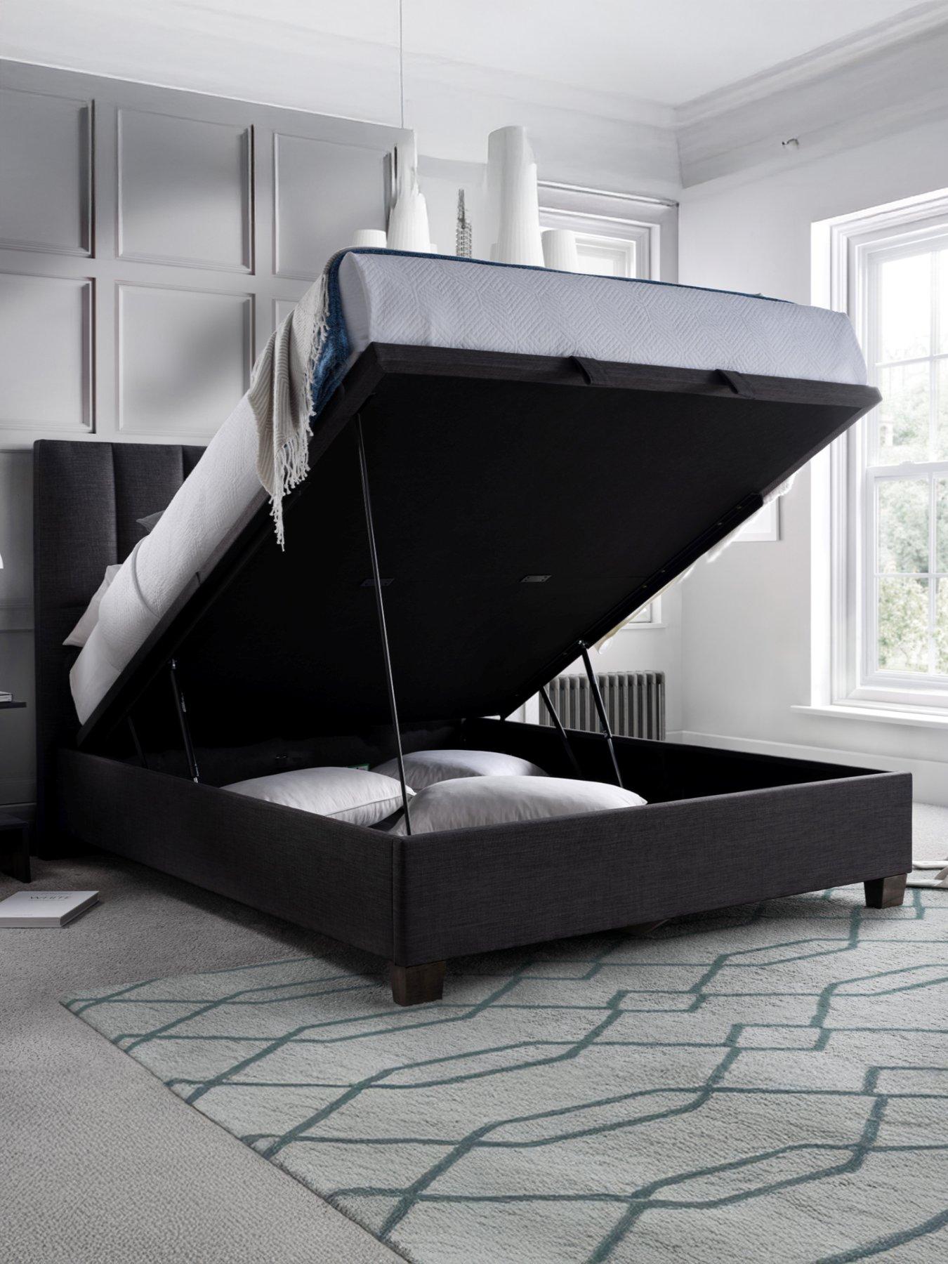  image of the-very-collection-wendel-end-lift-up-storage-ottoman-with-airsprung-mattress-options-buy-amp-save-slate