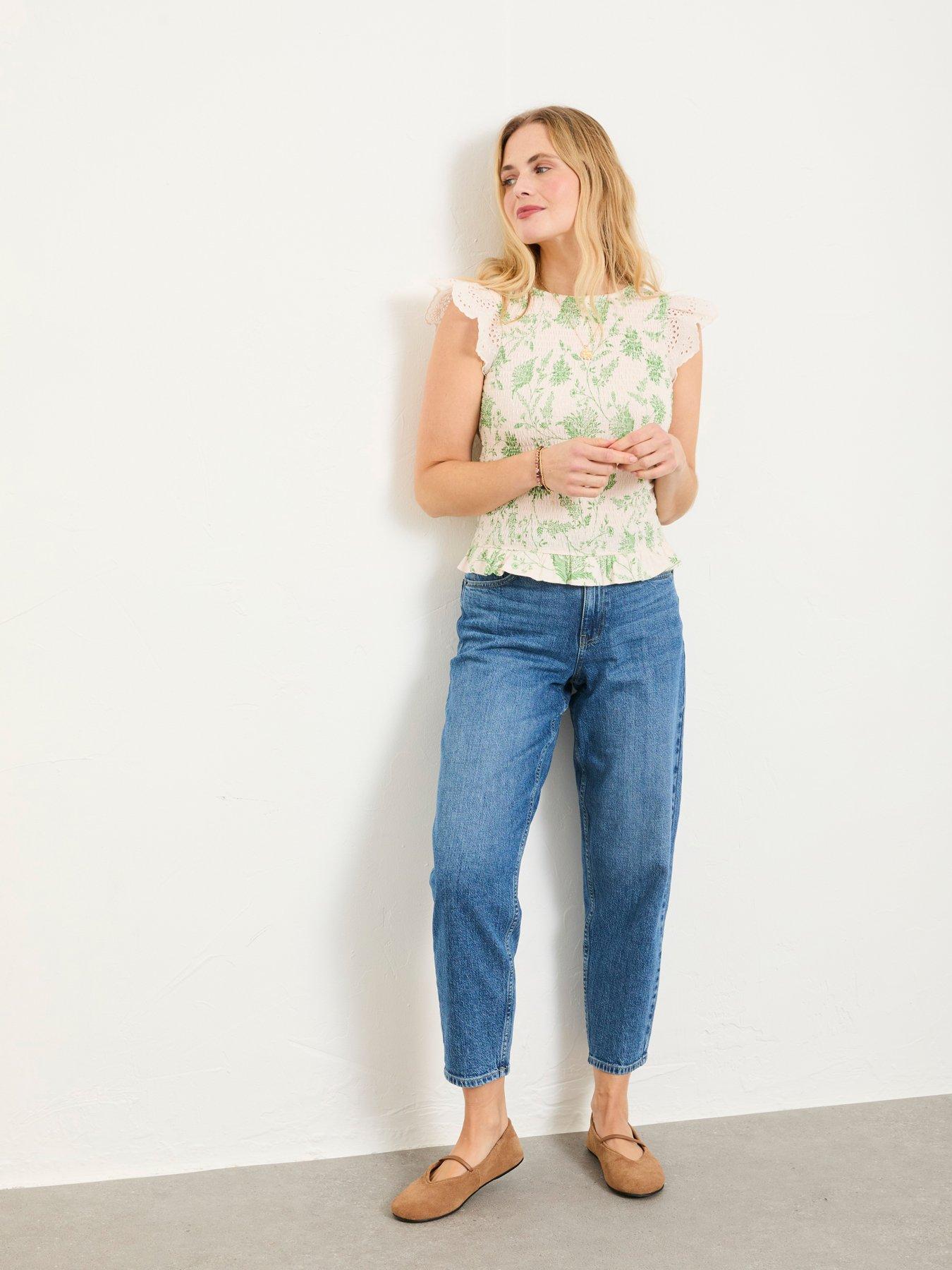 Image 3 of 6 of FatFace Betty Summer Meadow Top - Ivory