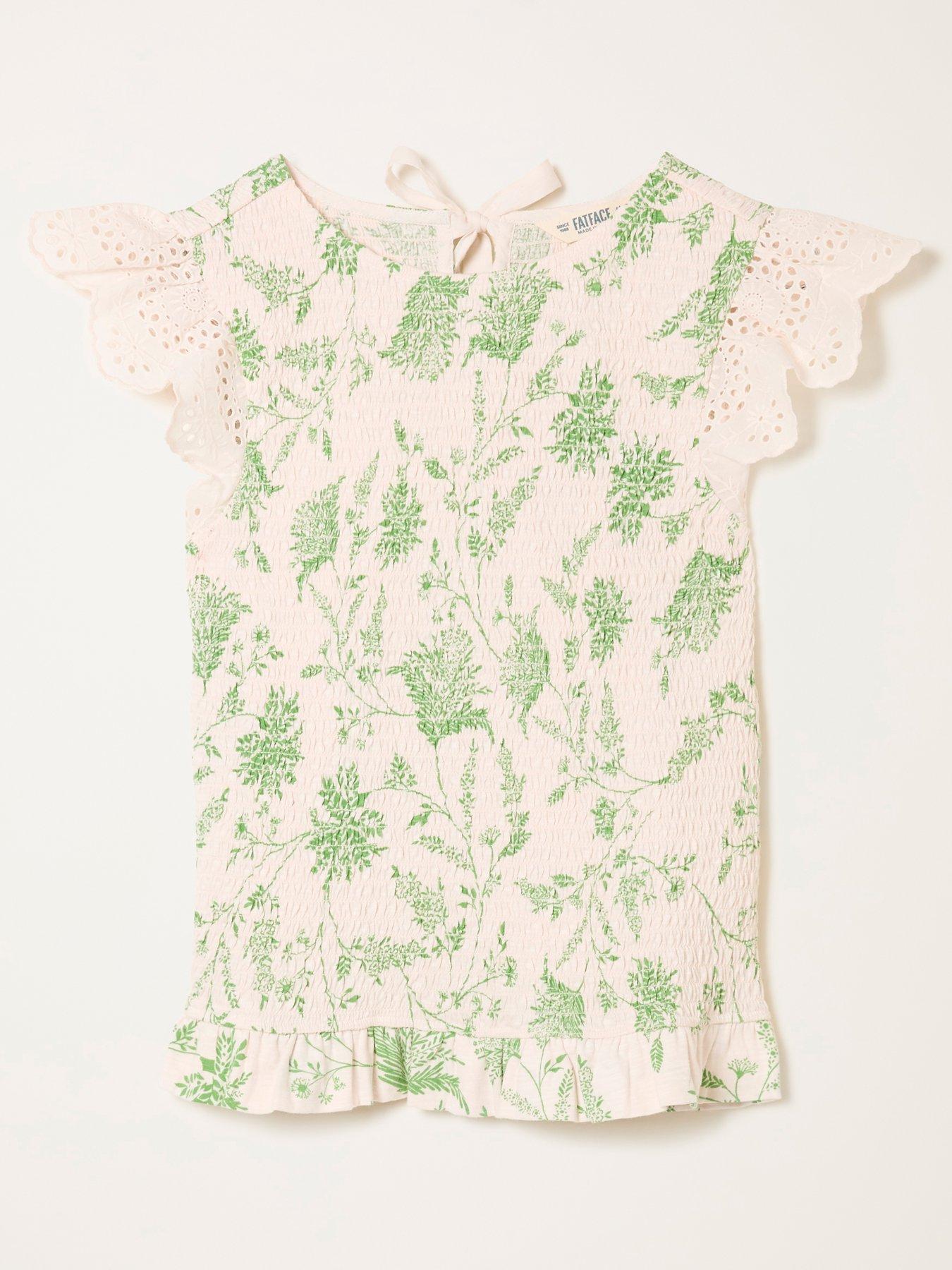 Image 6 of 6 of FatFace Betty Summer Meadow Top - Ivory