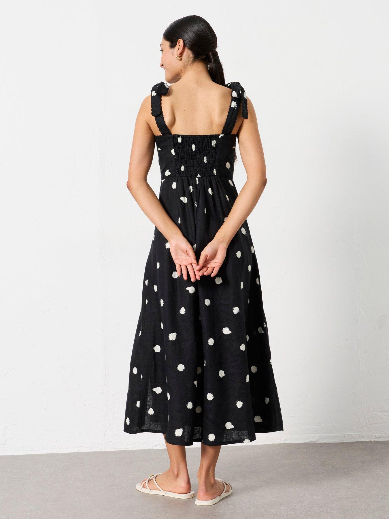 Image 2 of 7 of FatFace Delphine Linen Spot - Black