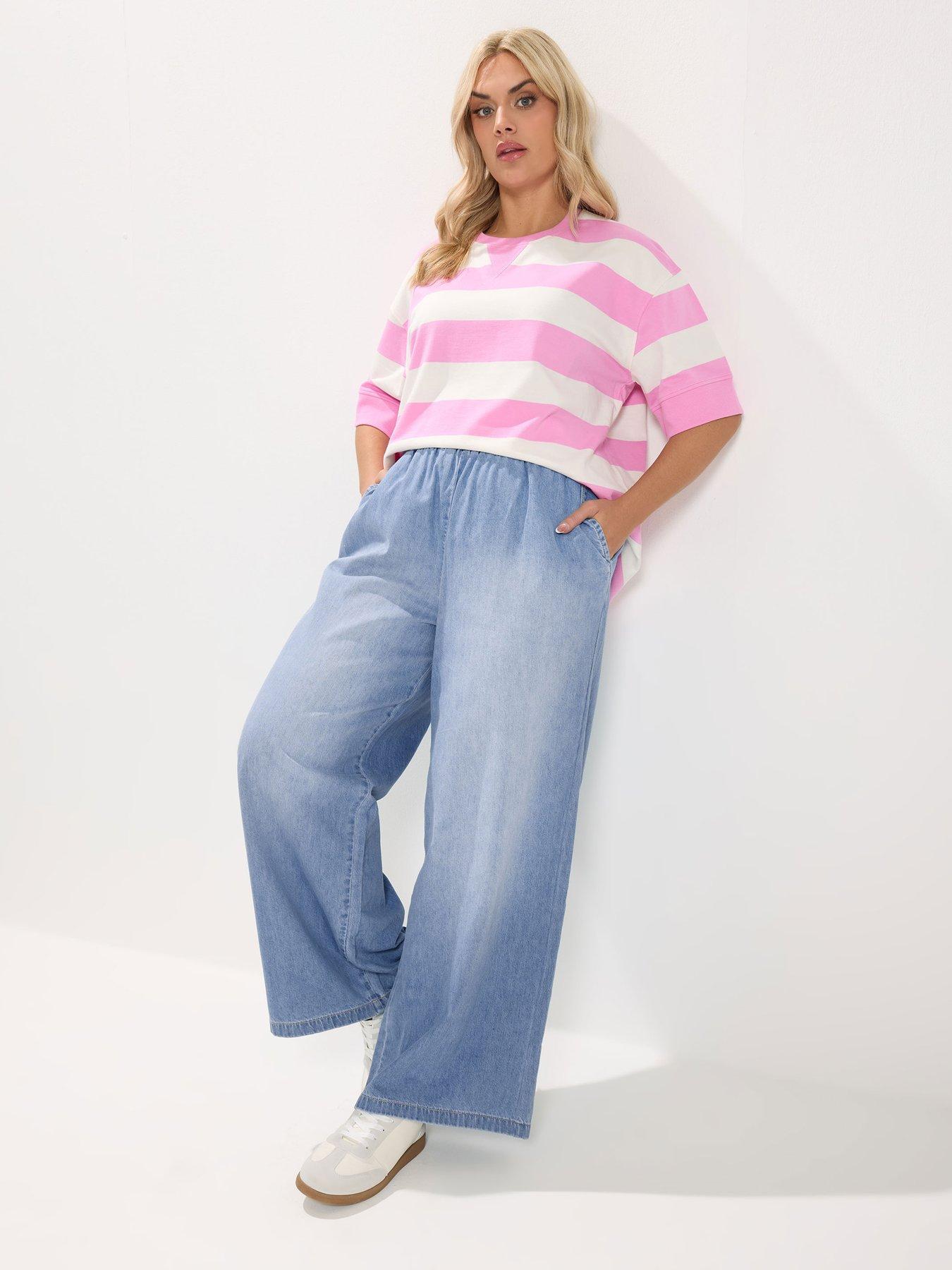 Image 3 of 5 of Yours Curve Pull On Wide Leg Jean