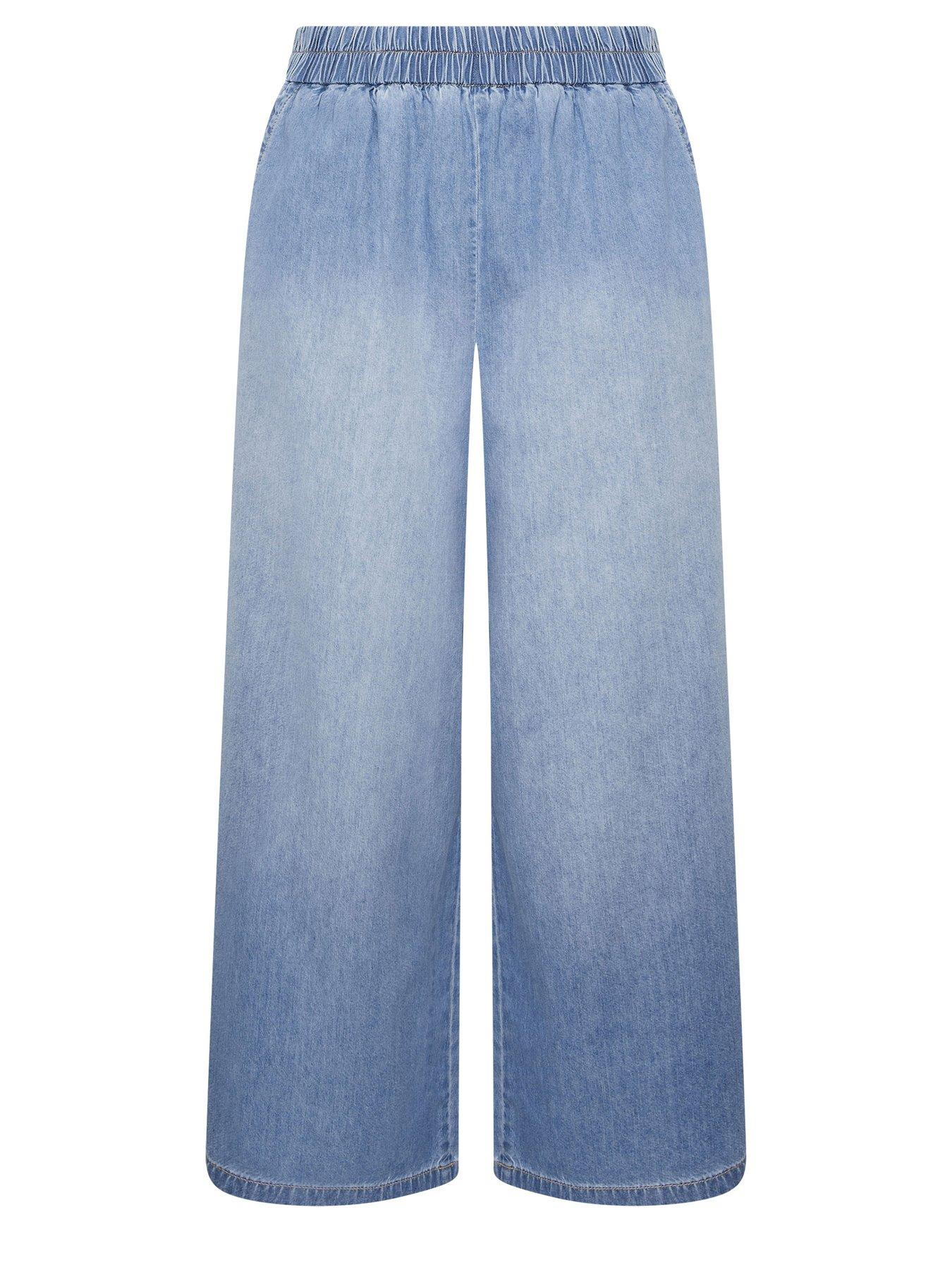 Image 5 of 5 of Yours Curve Pull On Wide Leg Jean