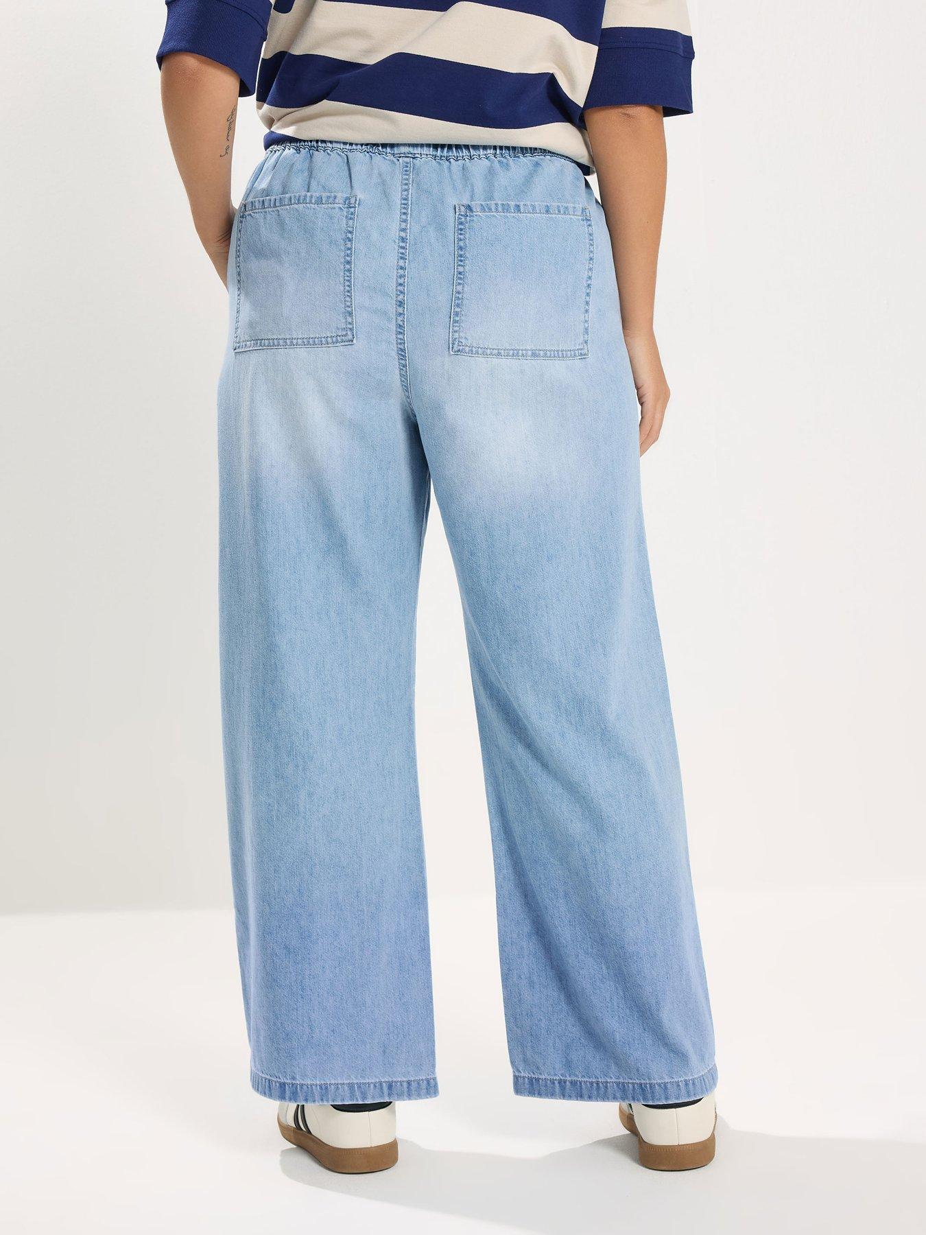 Image 2 of 5 of Yours Curve Pull On Wide Leg Jean 30"