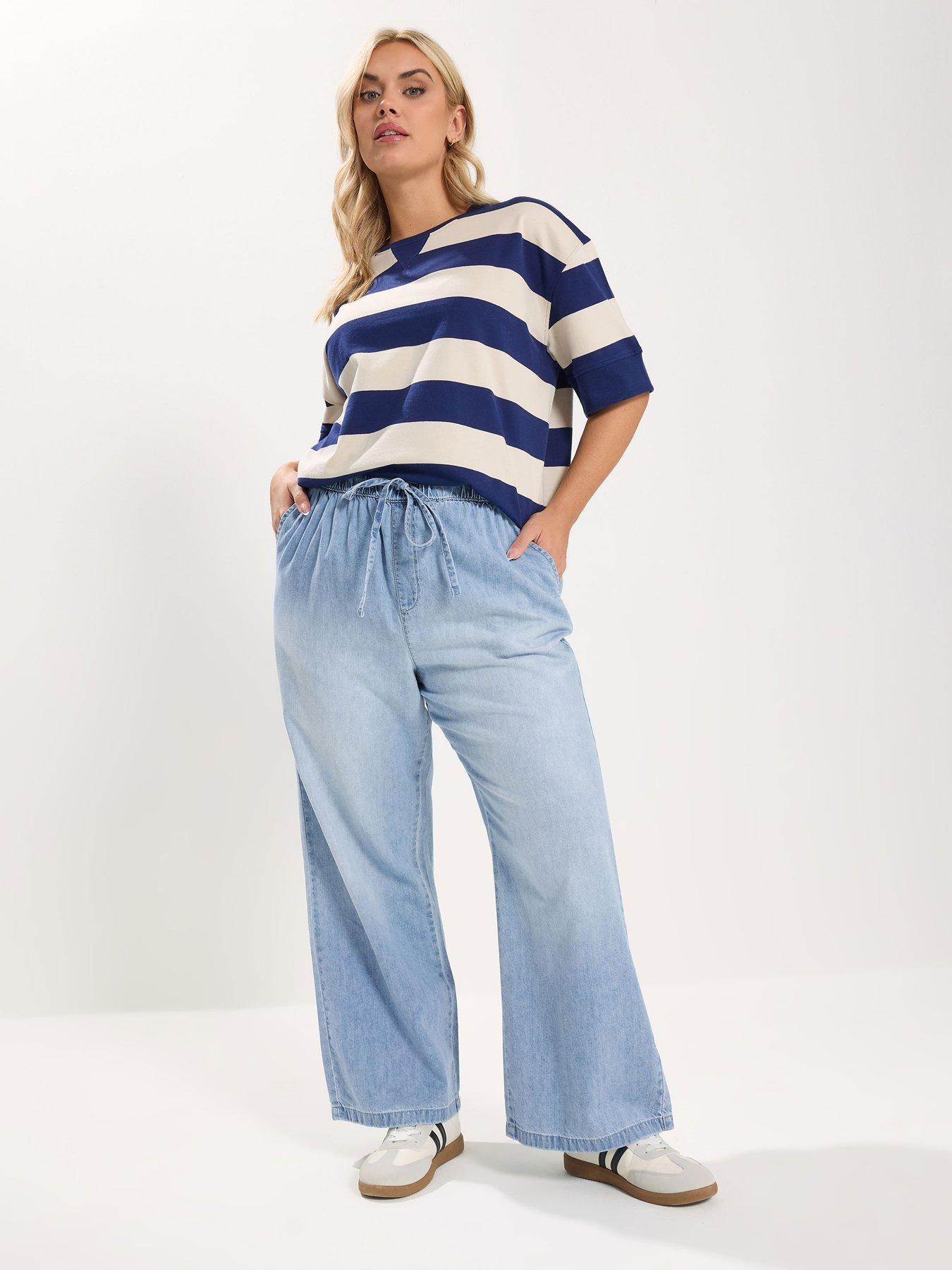 Image 3 of 5 of Yours Curve Pull On Wide Leg Jean 30"