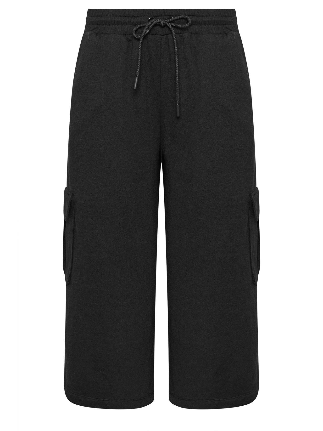 Image 5 of 5 of PixieGirl Petite Pocket Wide Crop Jogger - Black