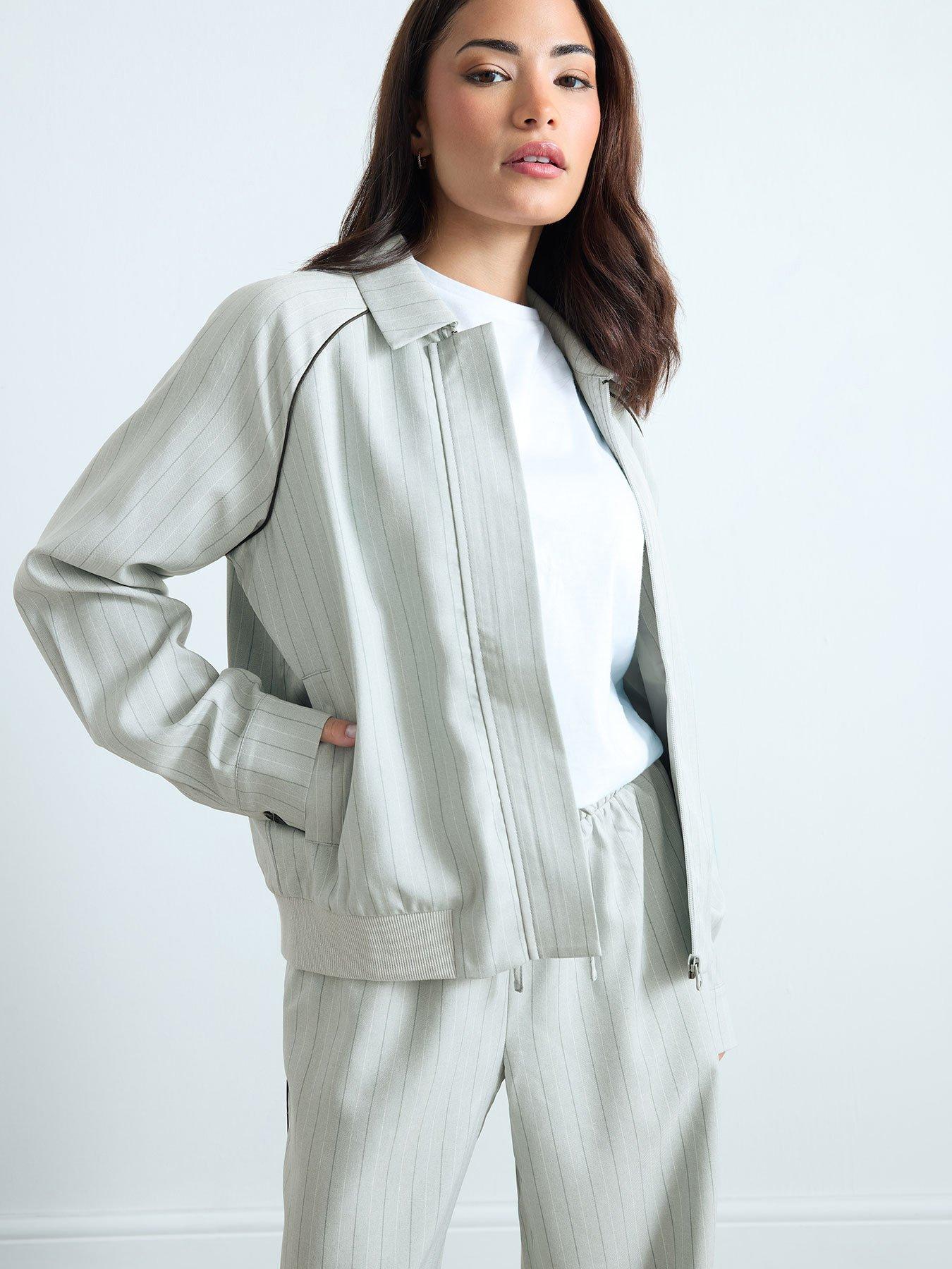 PixieGirl Petite Stripe Raglan Jacket - Blue