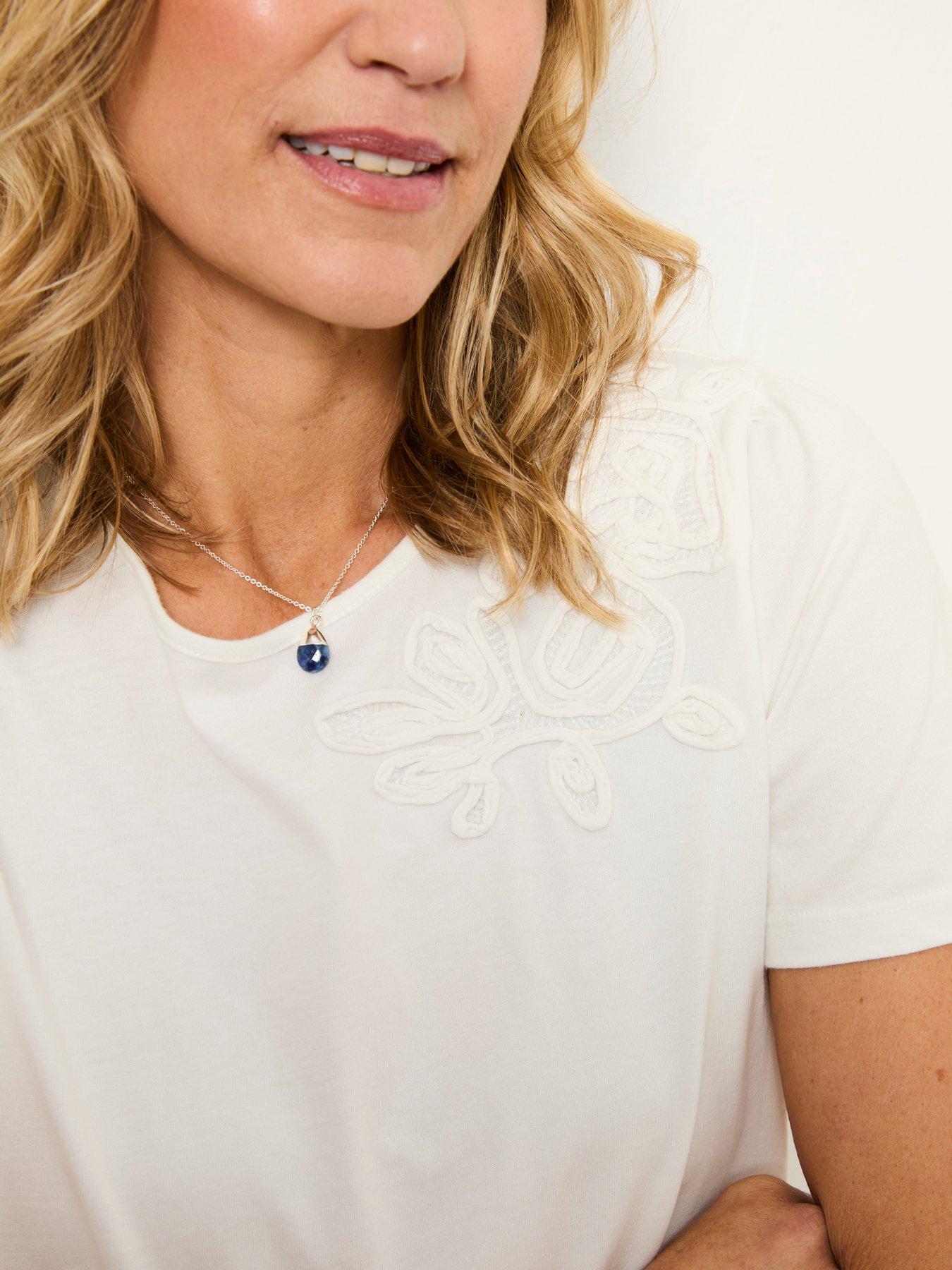  image of fatface-freya-applique-tee-white