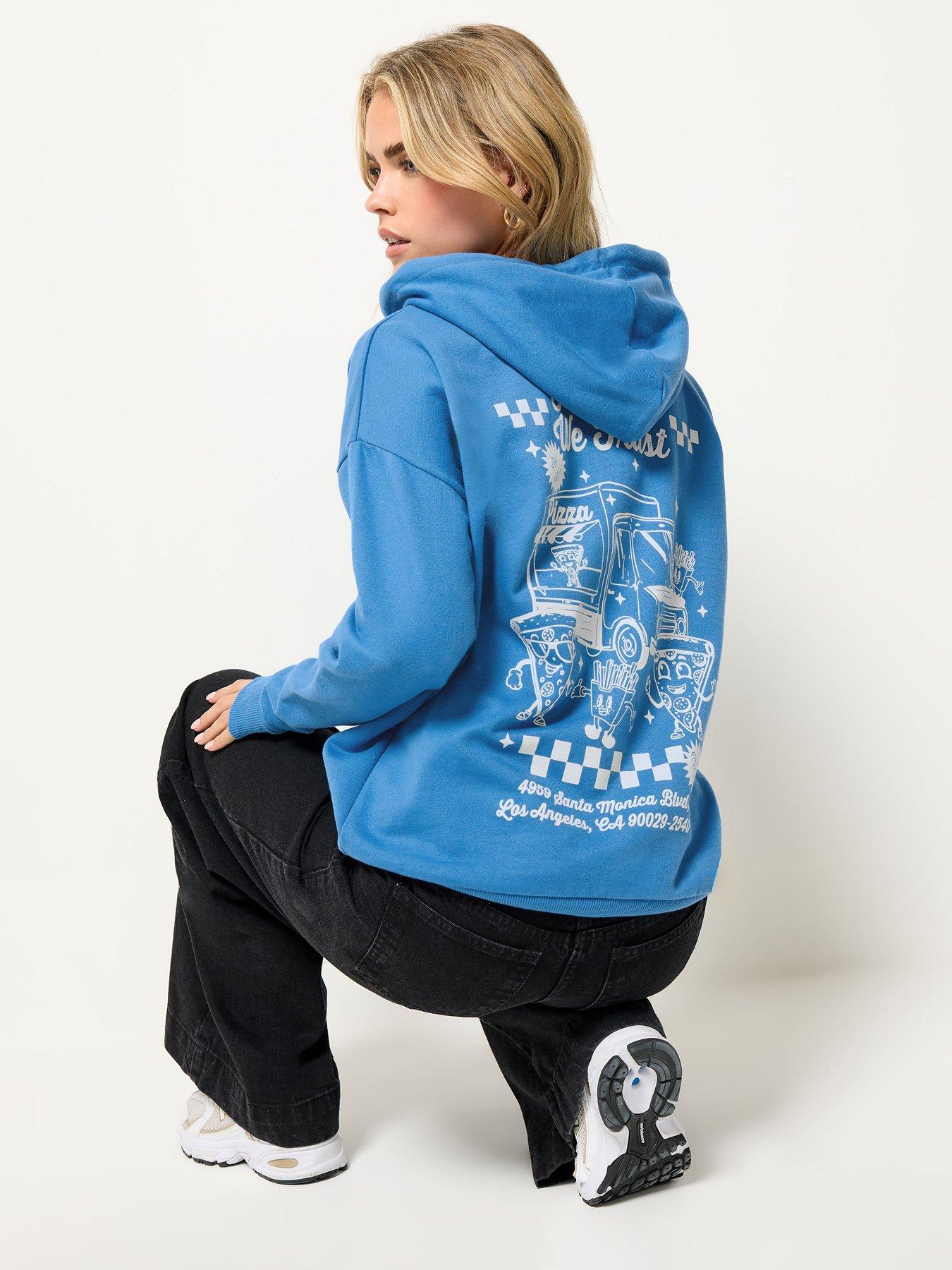 Image 2 of 6 of PixieGirl Petite Crust Pizza Hoodie - Blue