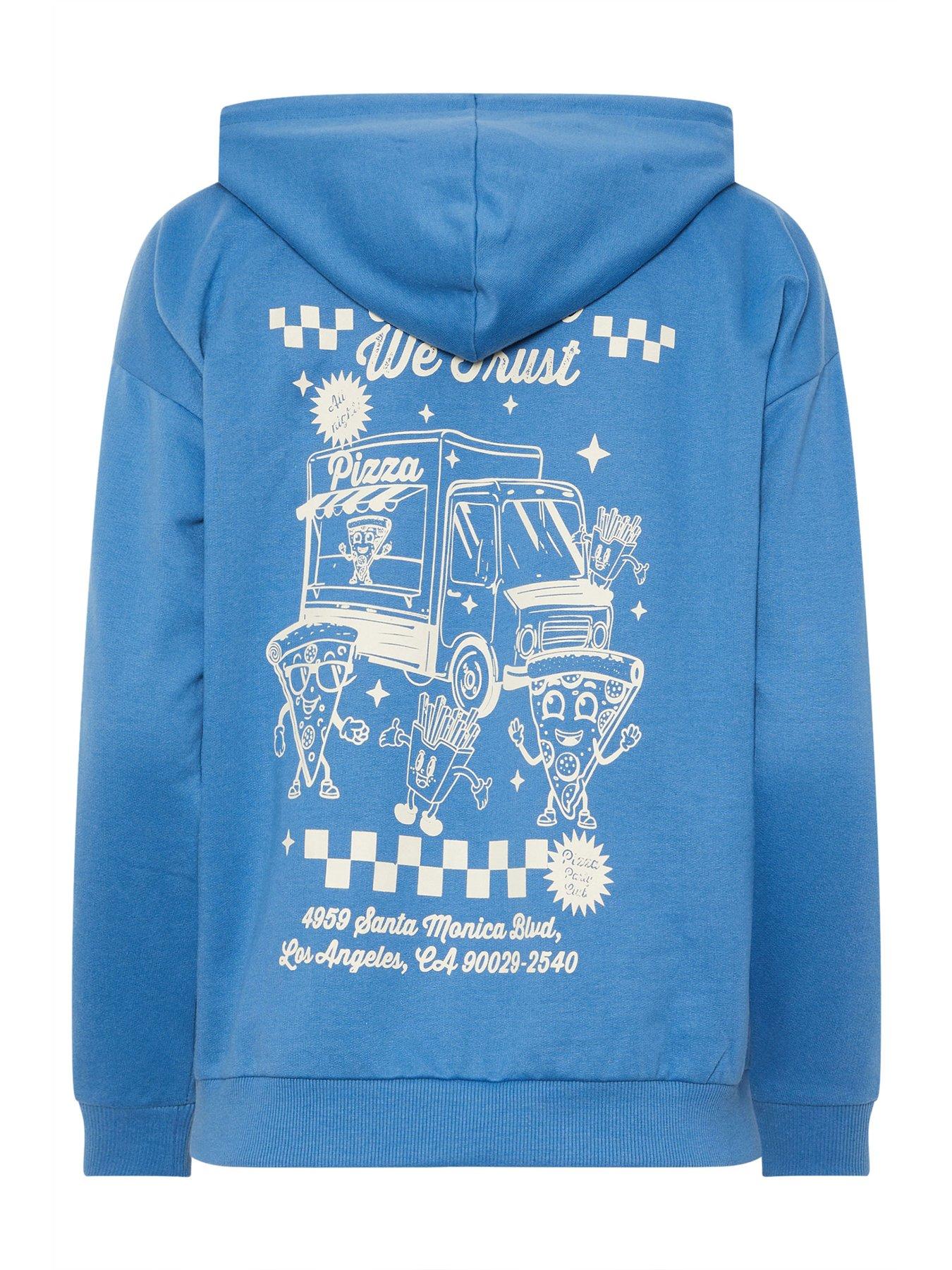 Image 6 of 6 of PixieGirl Petite Crust Pizza Hoodie - Blue