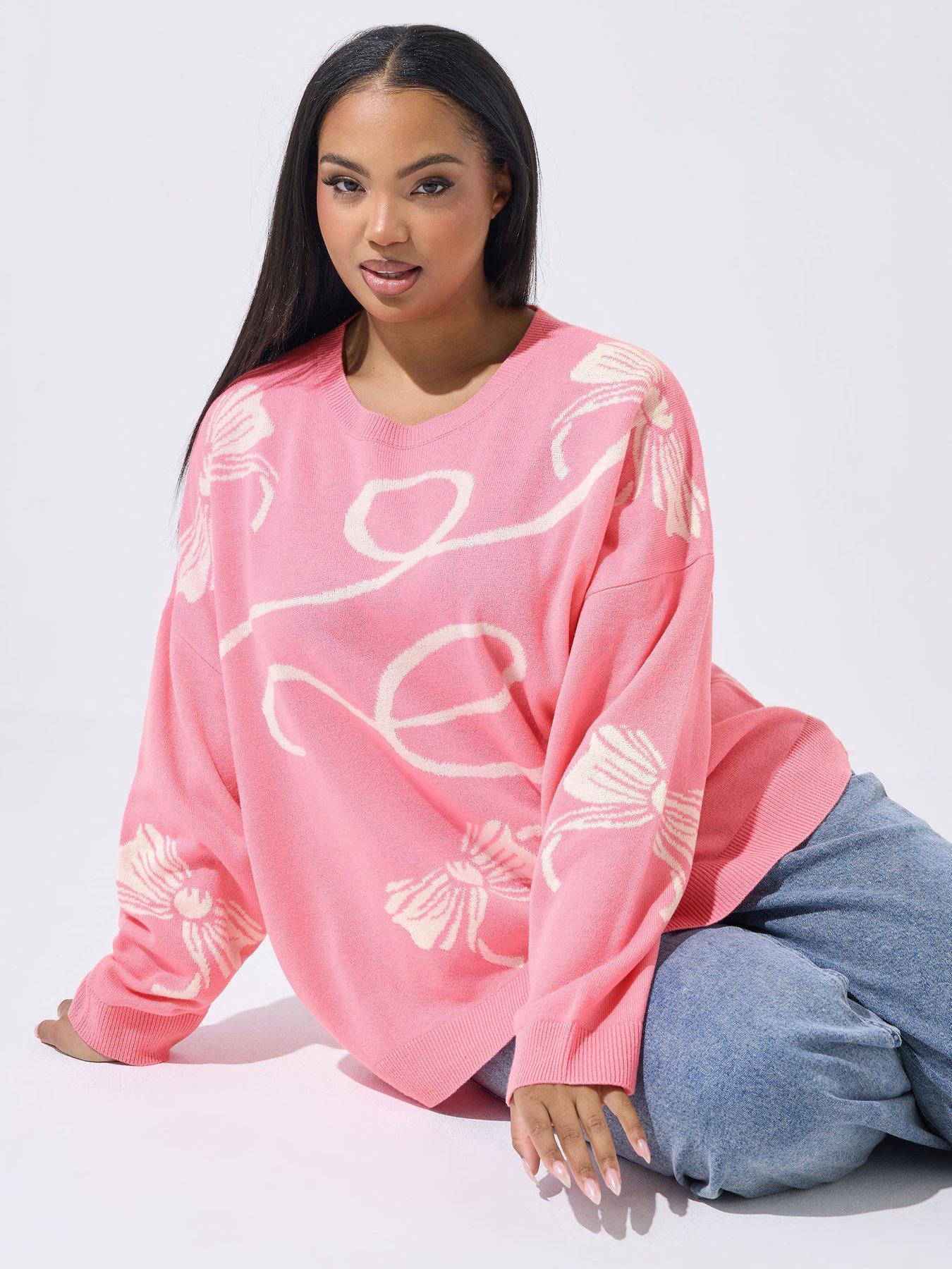  image of yours-curve-bow-jumper-pink