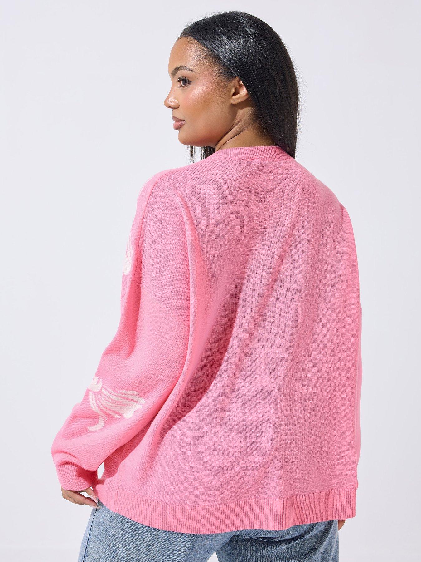  image of yours-curve-bow-jumper-pink