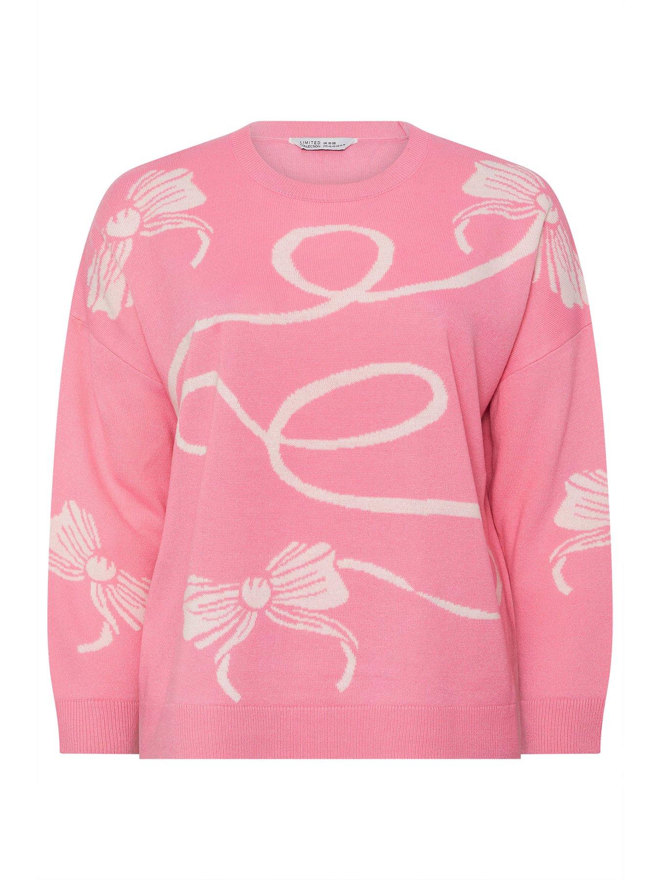  image of yours-curve-bow-jumper-pink