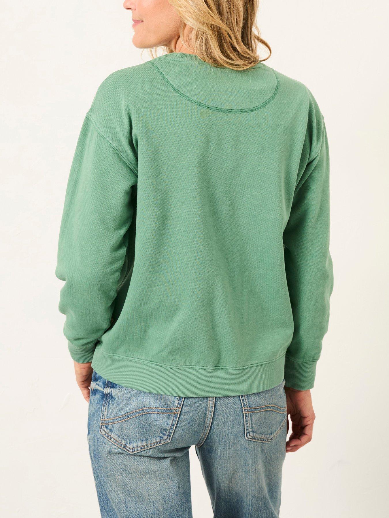  image of fatface-georgia-crew-sweatshirt-jade-green
