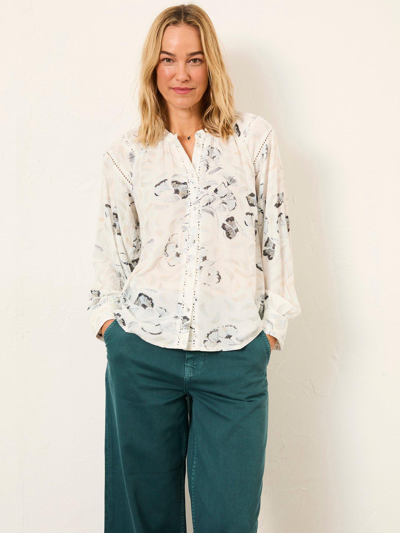 Image 1 of 5 of FatFace Orla Genko Blouse - Ivory