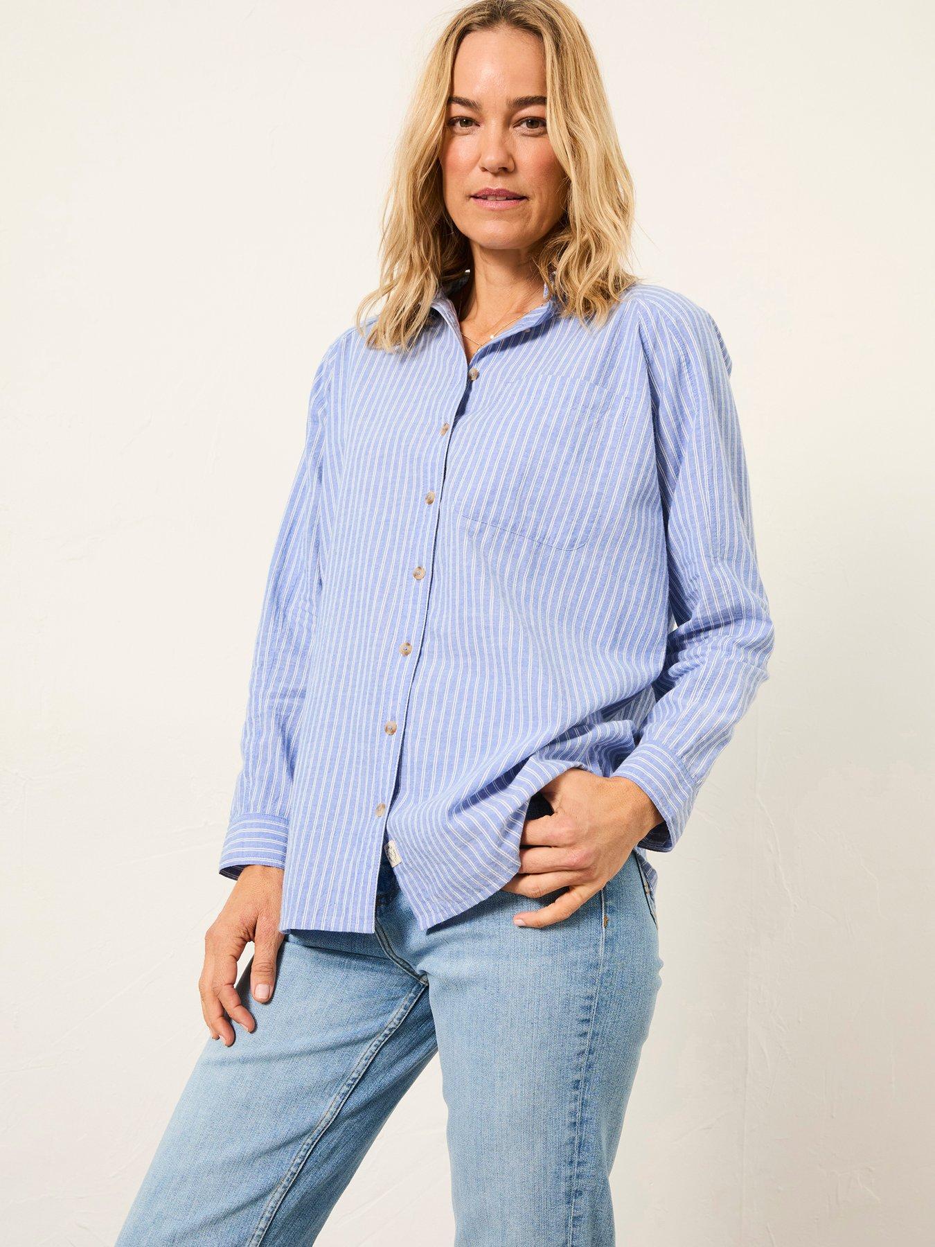 FatFace Bessie Stripe Shirt - Blue
