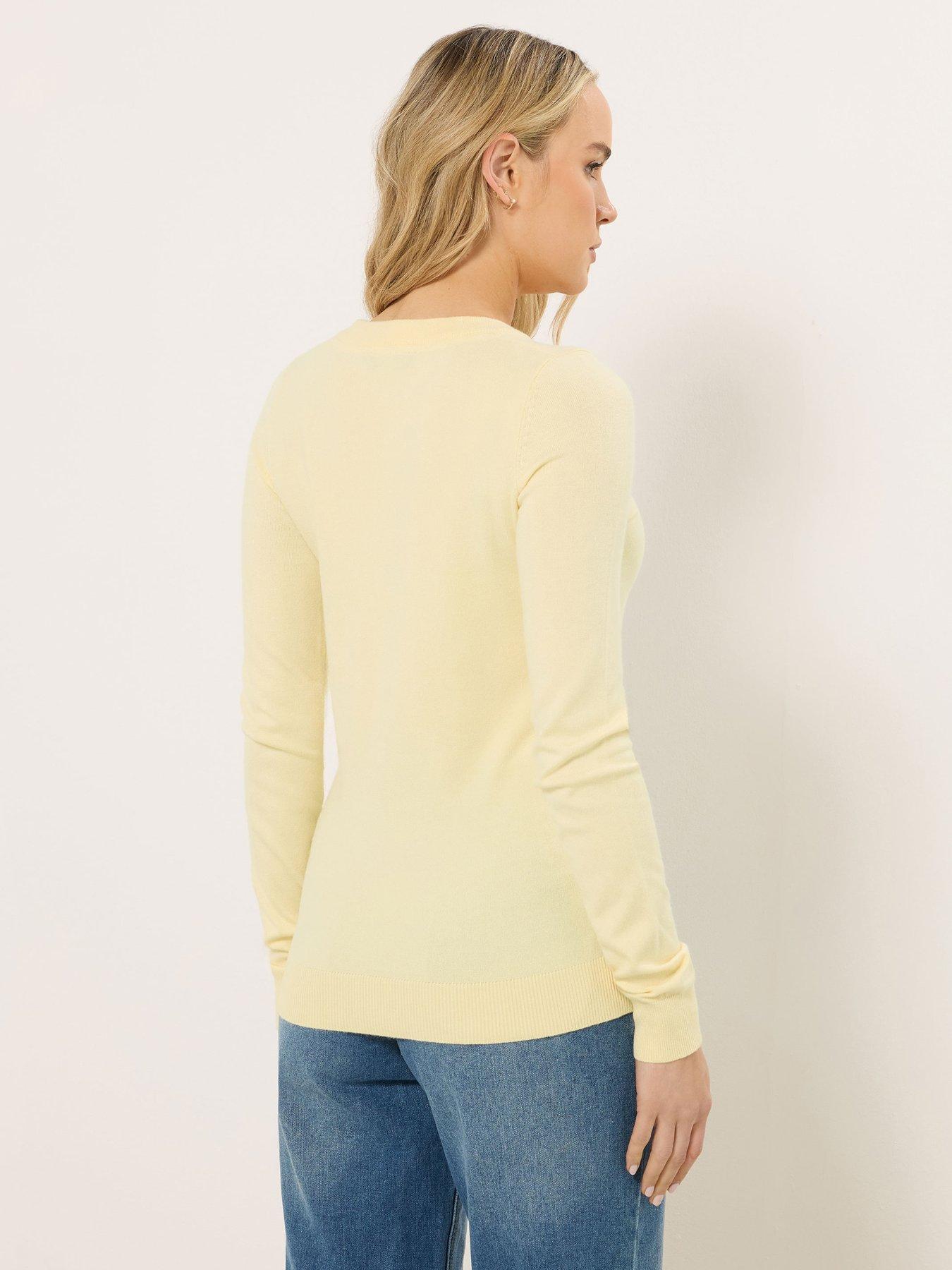 Image 2 of 5 of Long Tall Sally Fine Gauge V-Neck Jumper - Yellow
