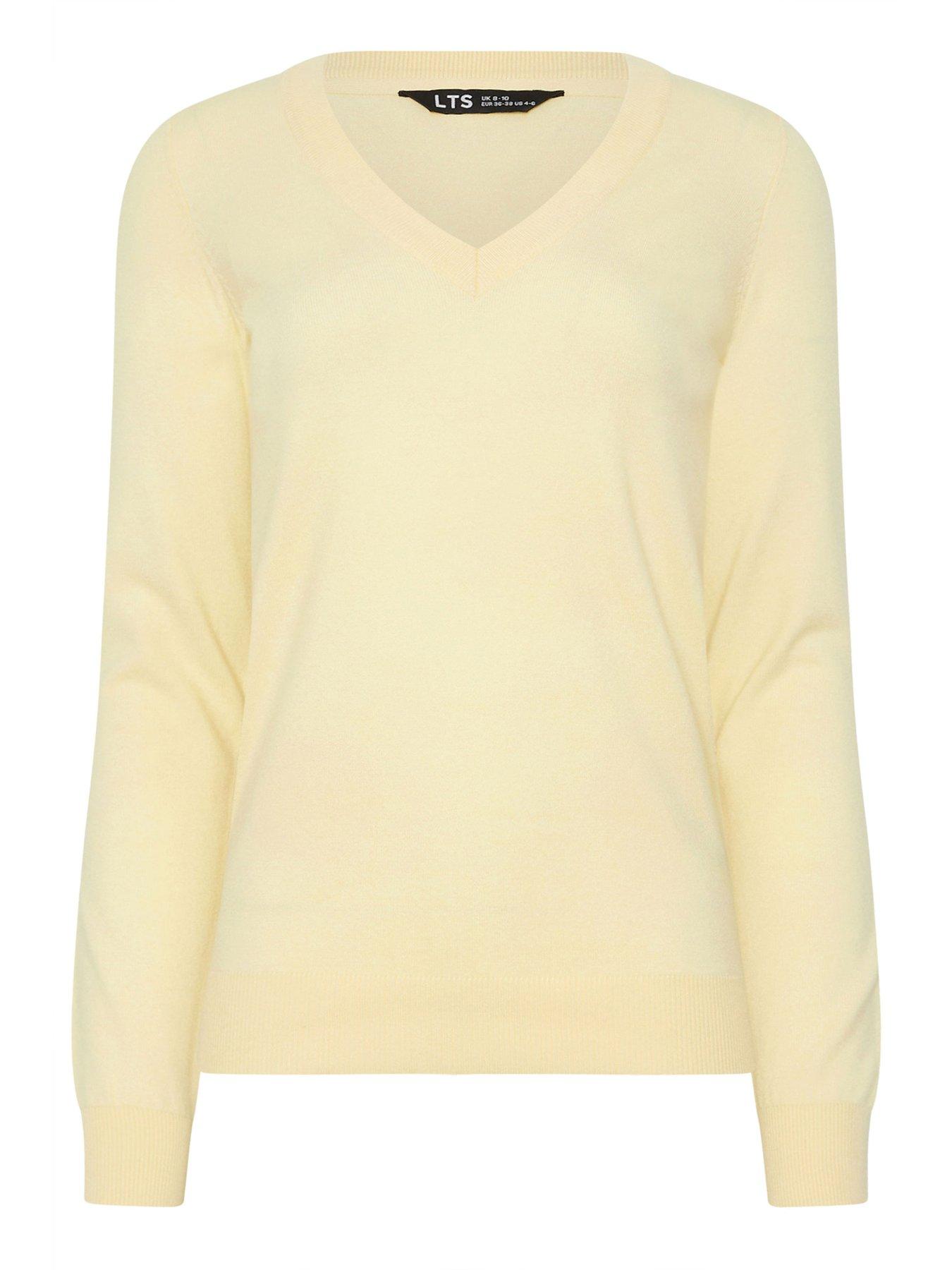 Image 5 of 5 of Long Tall Sally Fine Gauge V-Neck Jumper - Yellow
