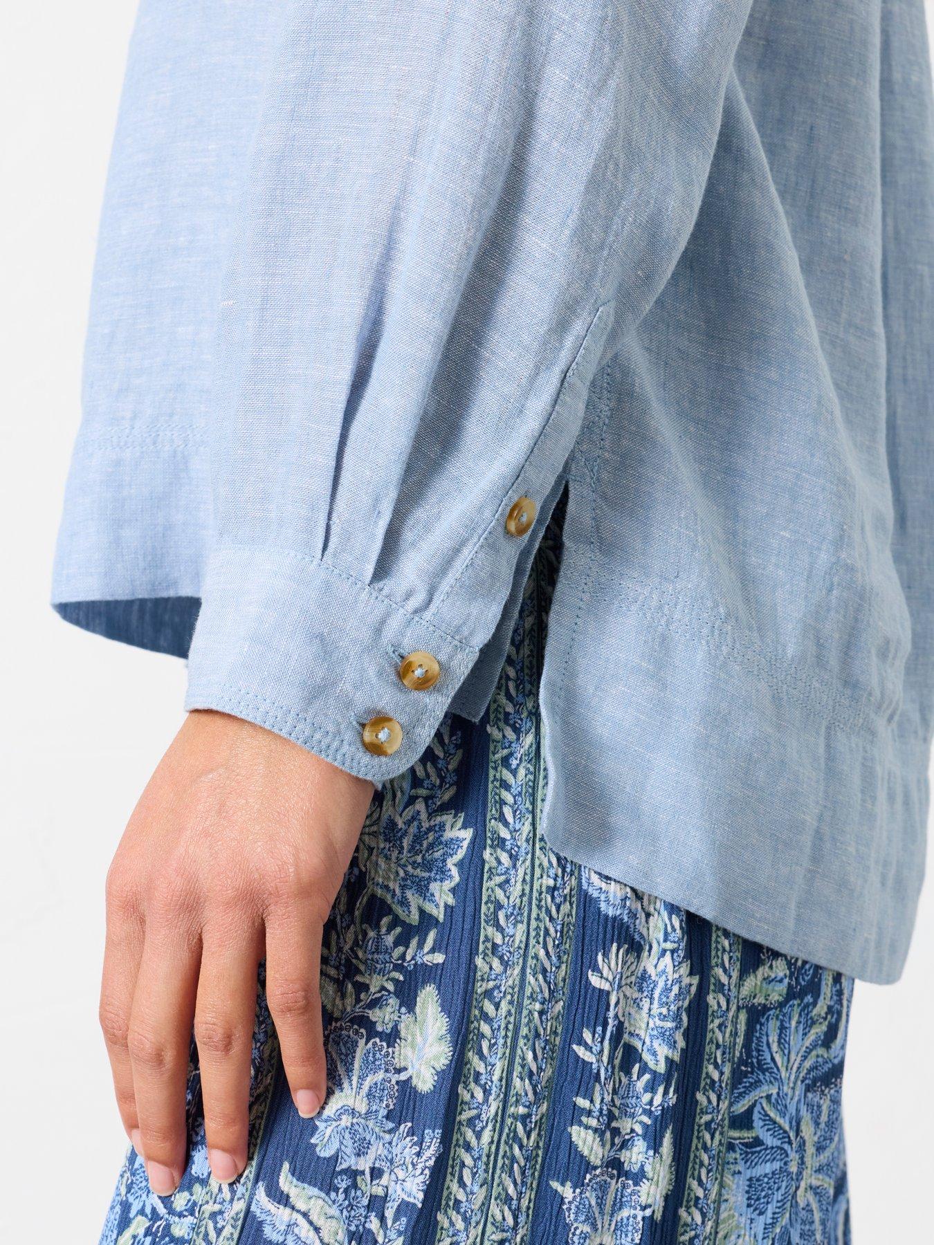 Image 5 of 6 of FatFace Julia Linen Popover - Blue