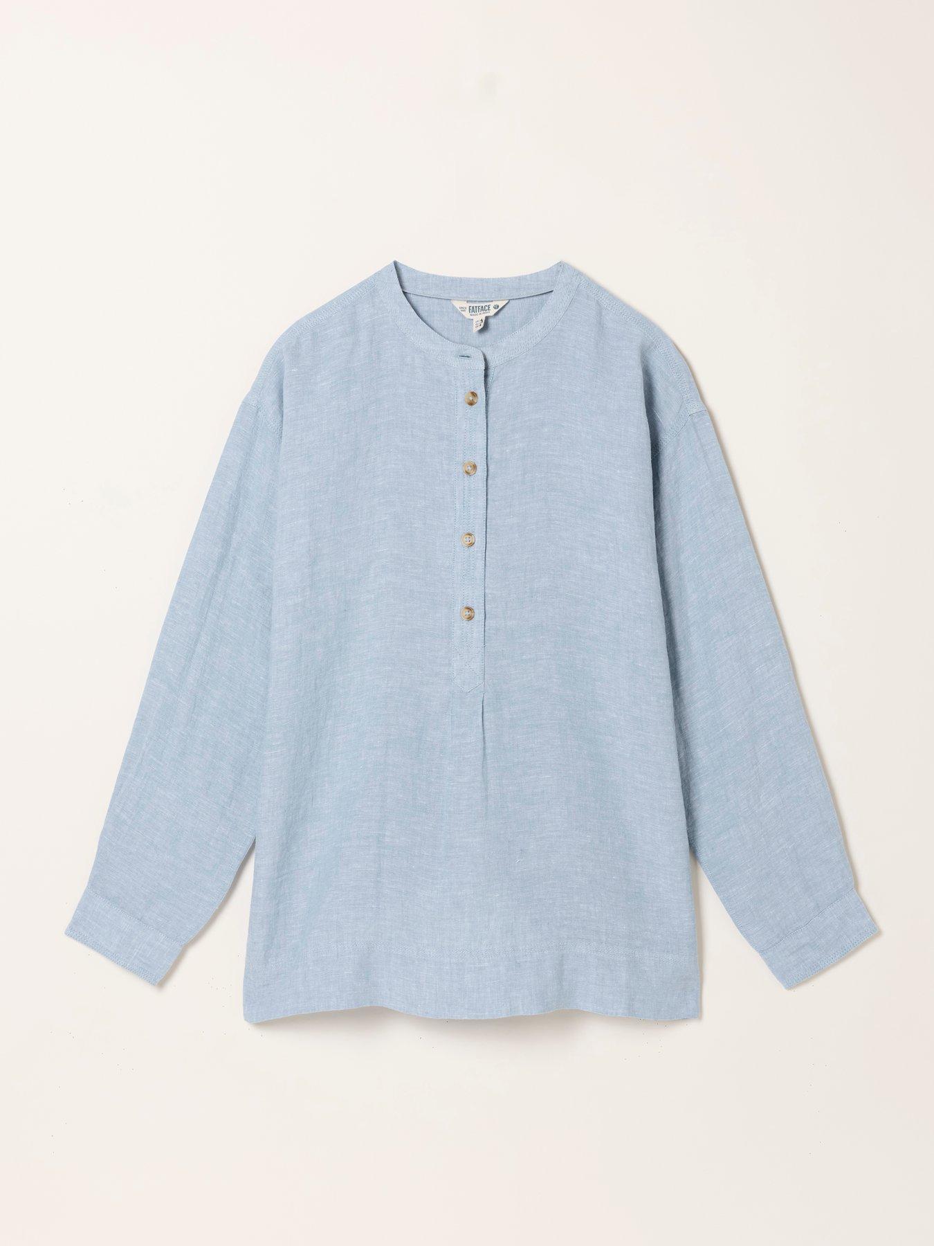 Image 6 of 6 of FatFace Julia Linen Popover - Blue