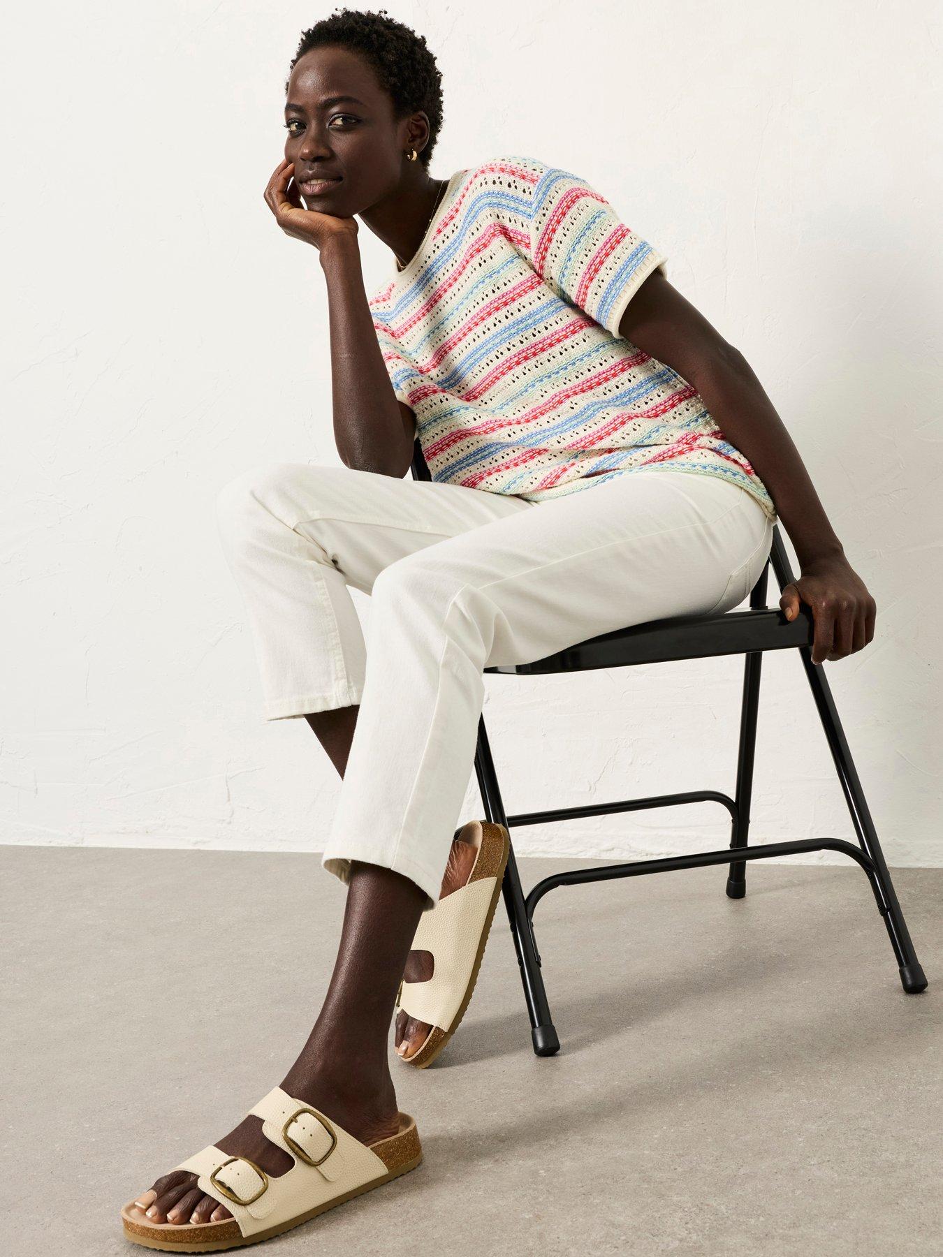 FatFace Whitby Capri Jeans - White