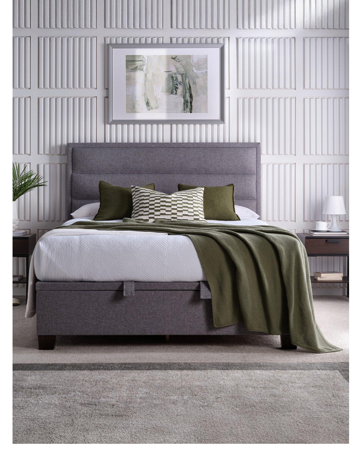 Image 2 of 5 of The Very Collection Sigrid End Lift Up Storage Ottoman With Airsprung Mattress Options (Buy &amp; SAVE!) - Grey