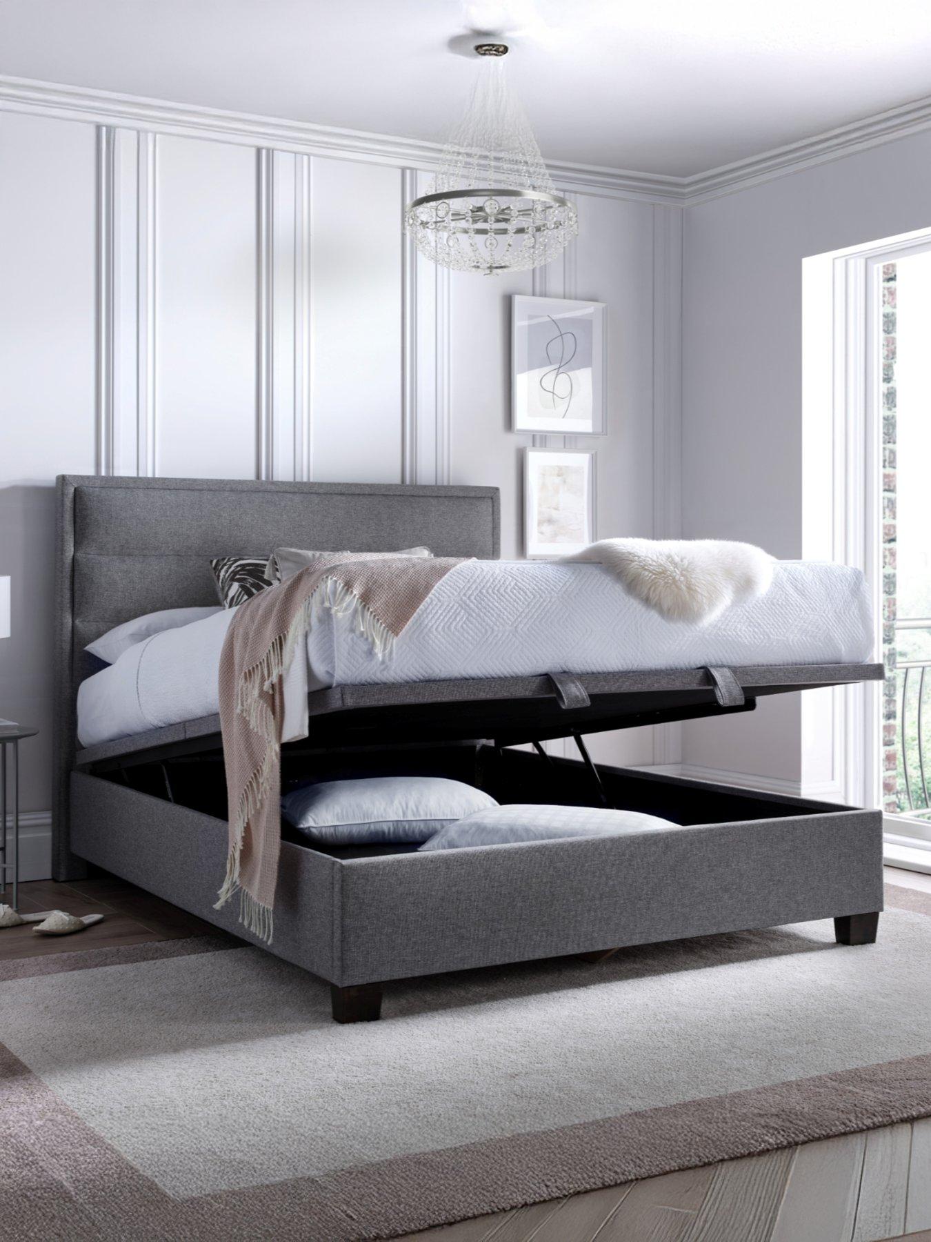 Image 4 of 5 of The Very Collection Sigrid End Lift Up Storage Ottoman With Airsprung Mattress Options (Buy &amp; SAVE!) - Grey