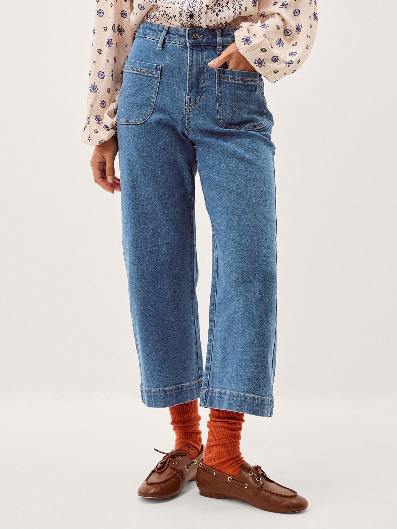 Monsoon Arlo Cropped Jeans - Blue