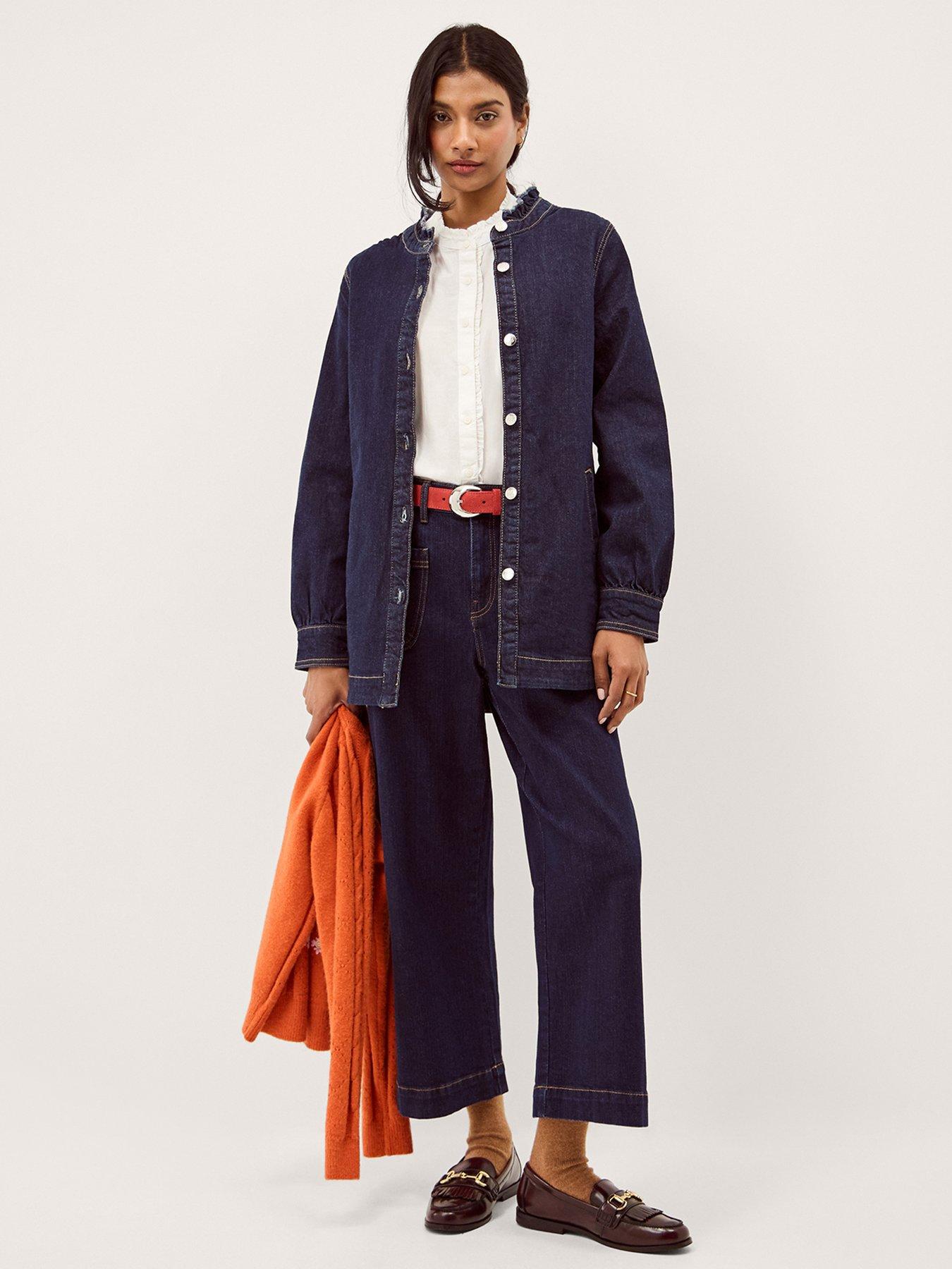 Image 3 of 5 of Monsoon Louisa Longline Denim Jacket - Blue