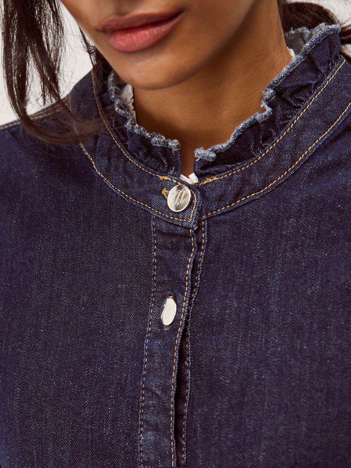 Image 4 of 5 of Monsoon Louisa Longline Denim Jacket - Blue