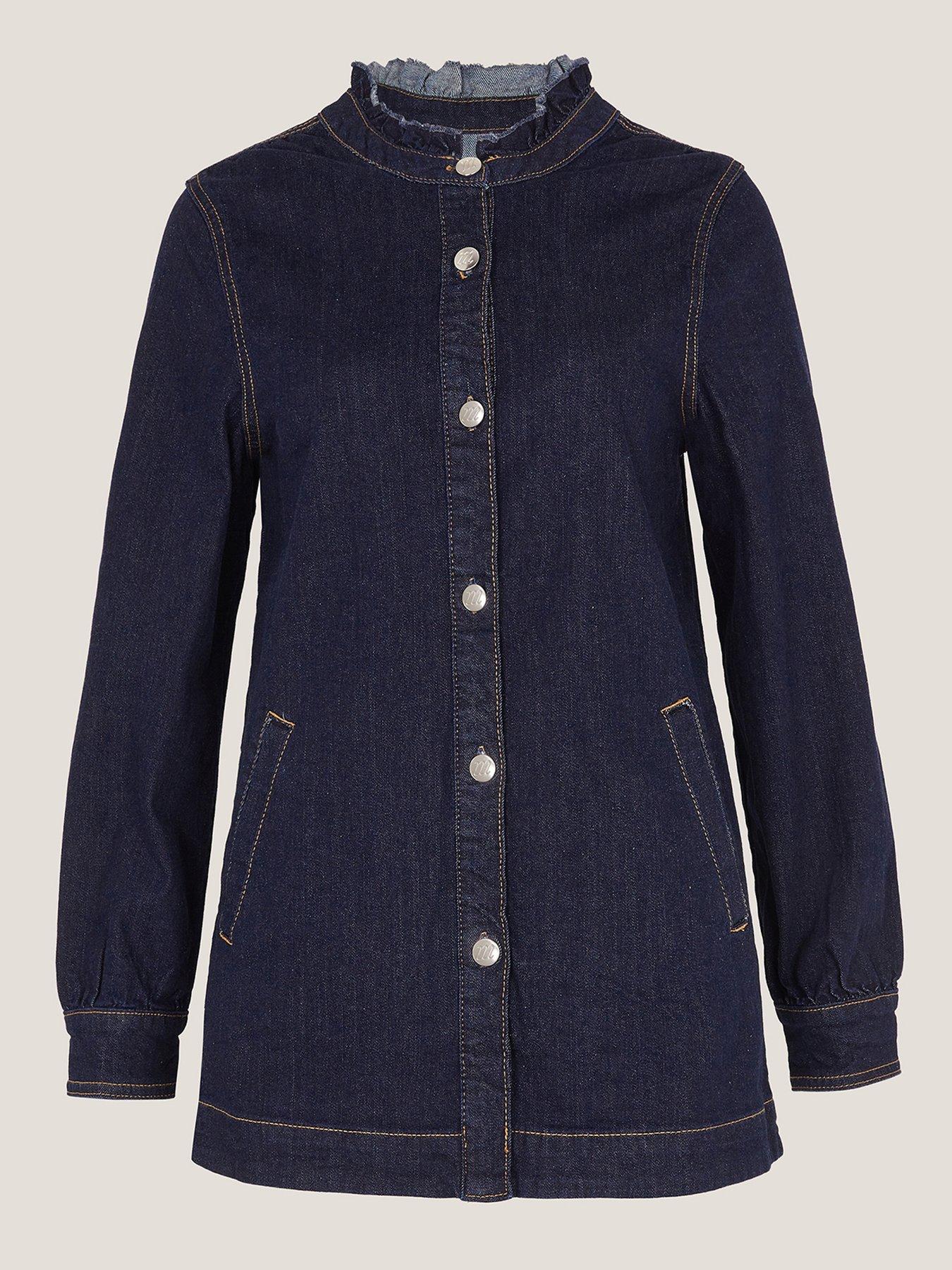 Image 5 of 5 of Monsoon Louisa Longline Denim Jacket - Blue