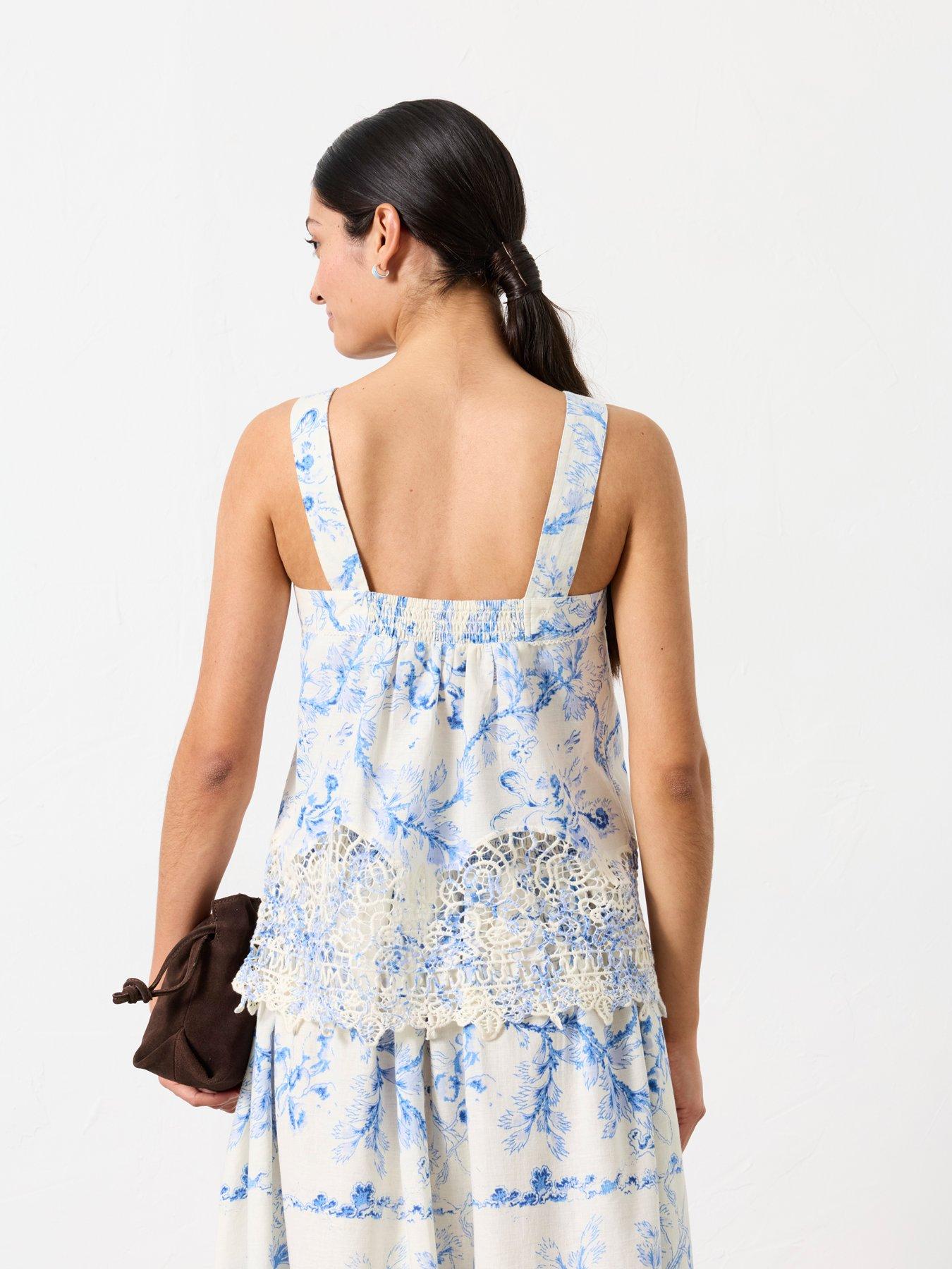 Image 2 of 6 of FatFace Fifi Bloom Cami - Ivory