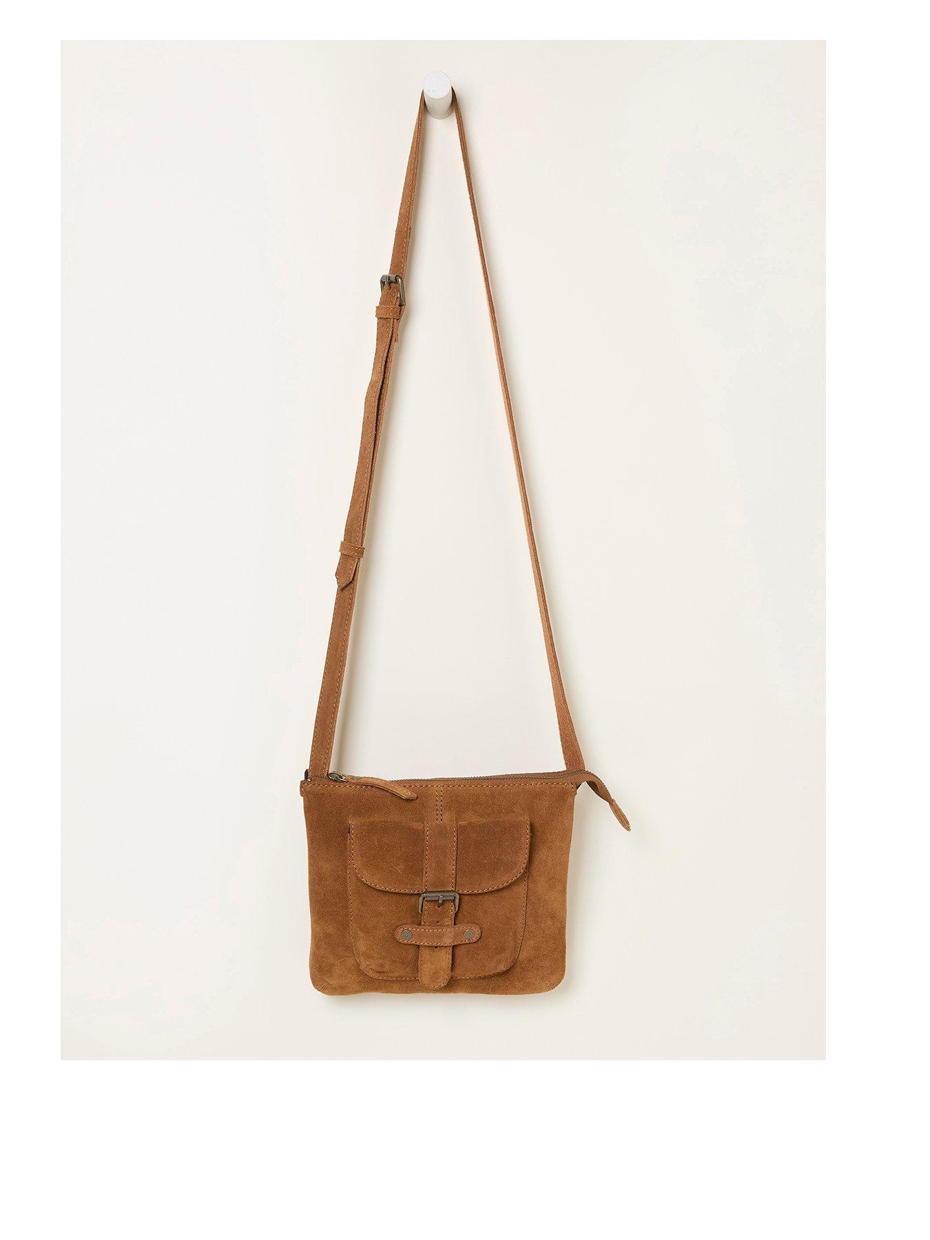  image of fatface-libby-suede-crossbody-bag-tan-brown