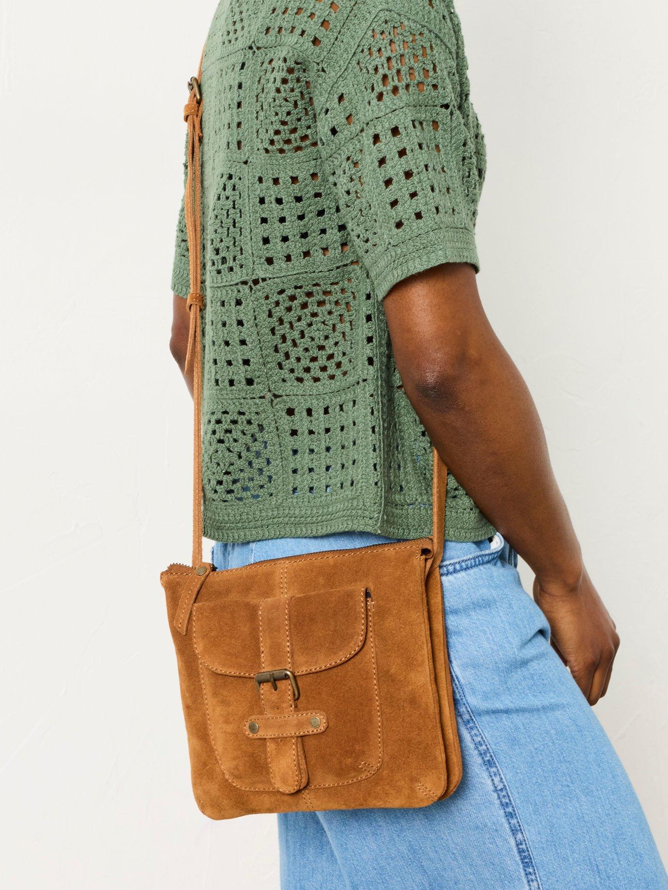  image of fatface-libby-suede-crossbody-bag-tan-brown