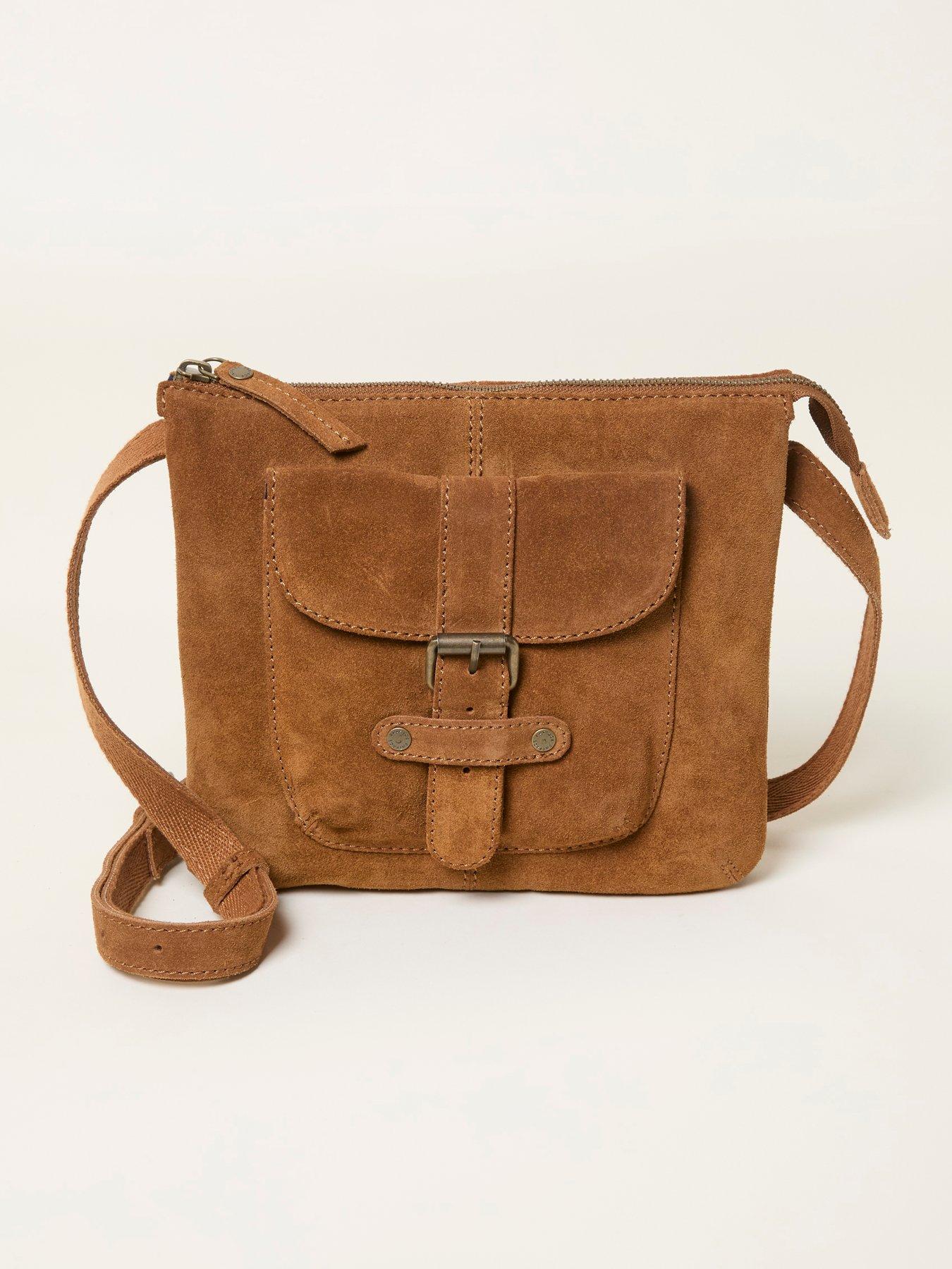  image of fatface-libby-suede-crossbody-bag-tan-brown
