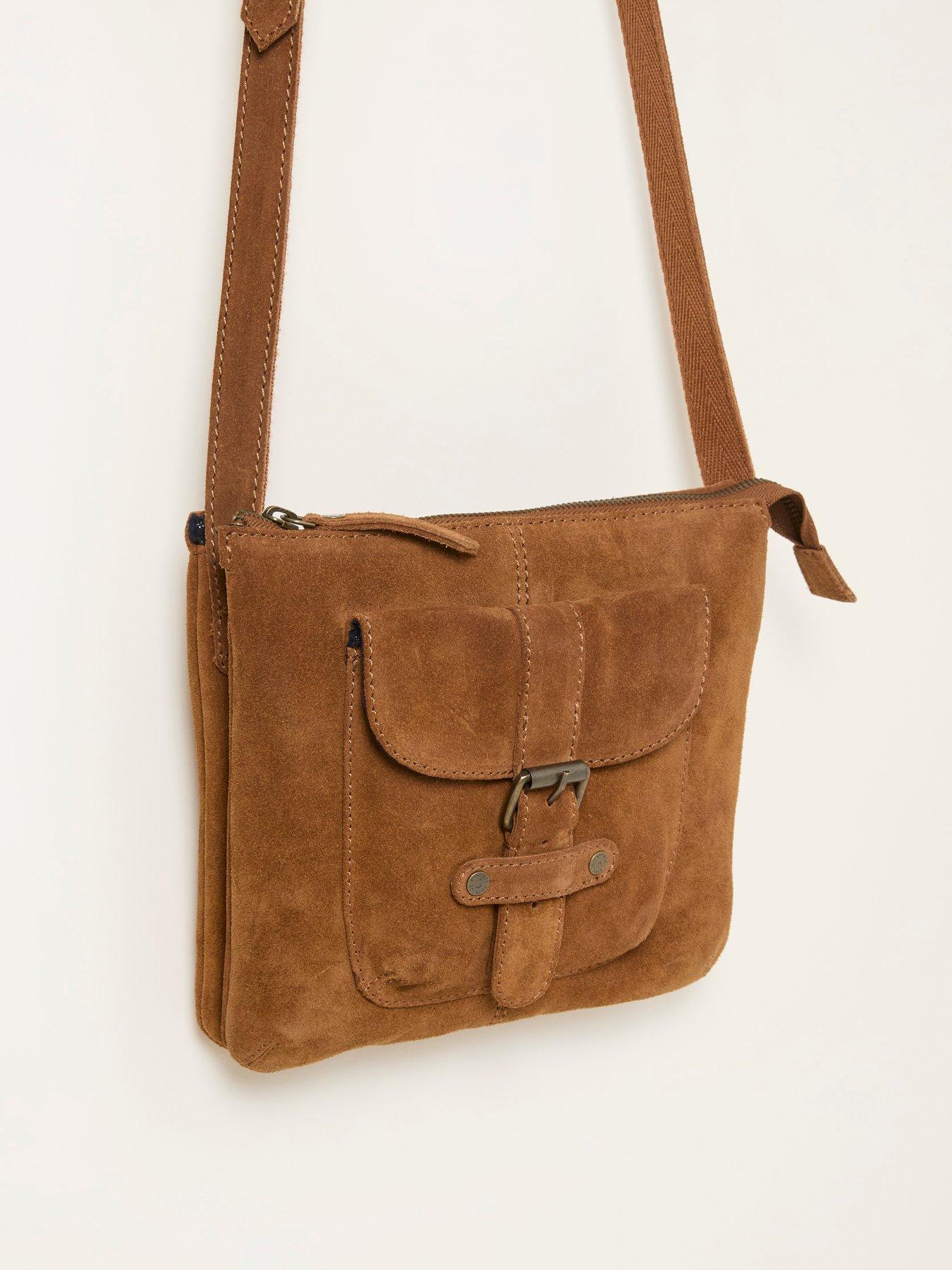  image of fatface-libby-suede-crossbody-bag-tan-brown