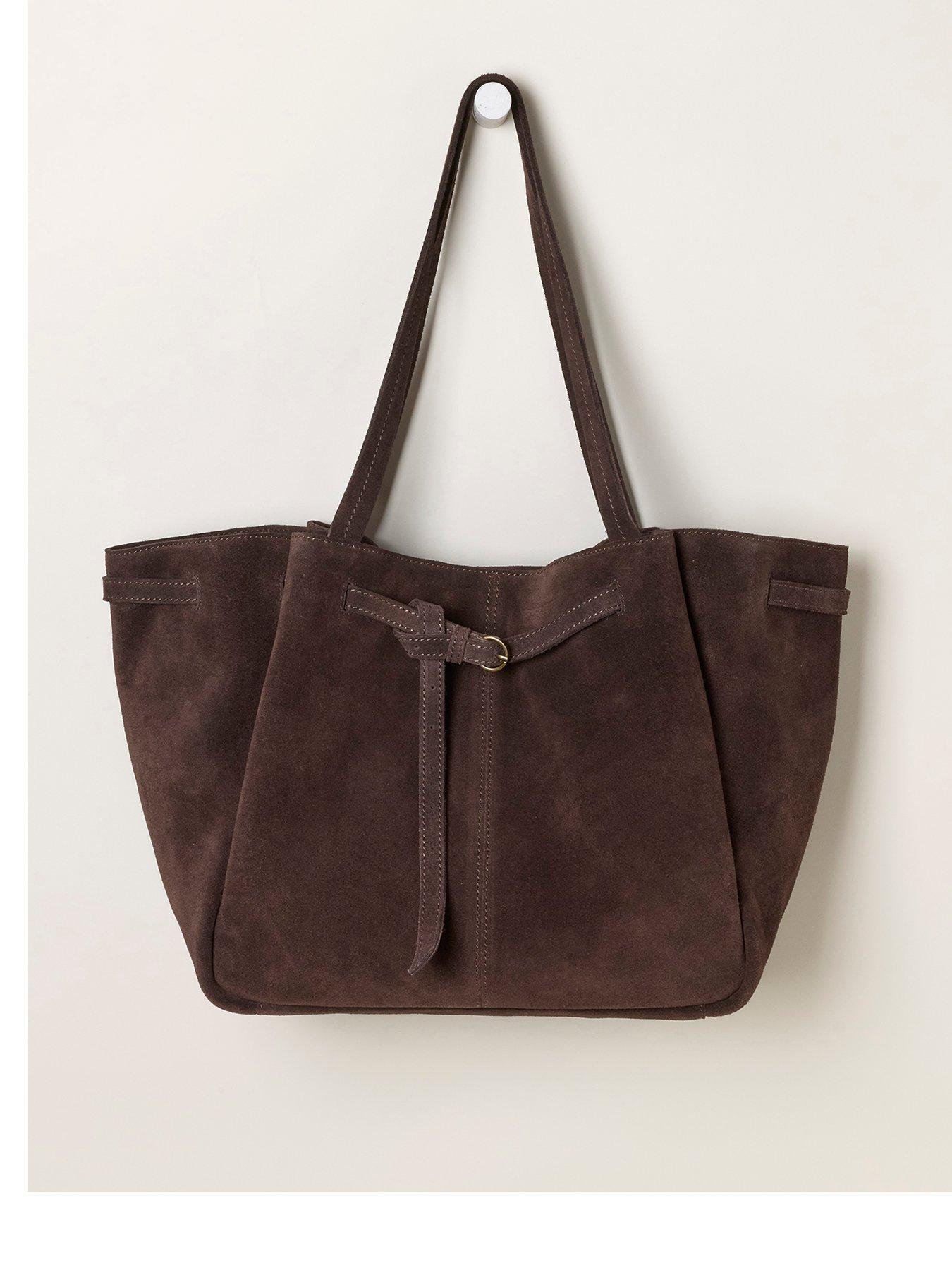  image of fatface-slouchy-tote-chocolate-brown