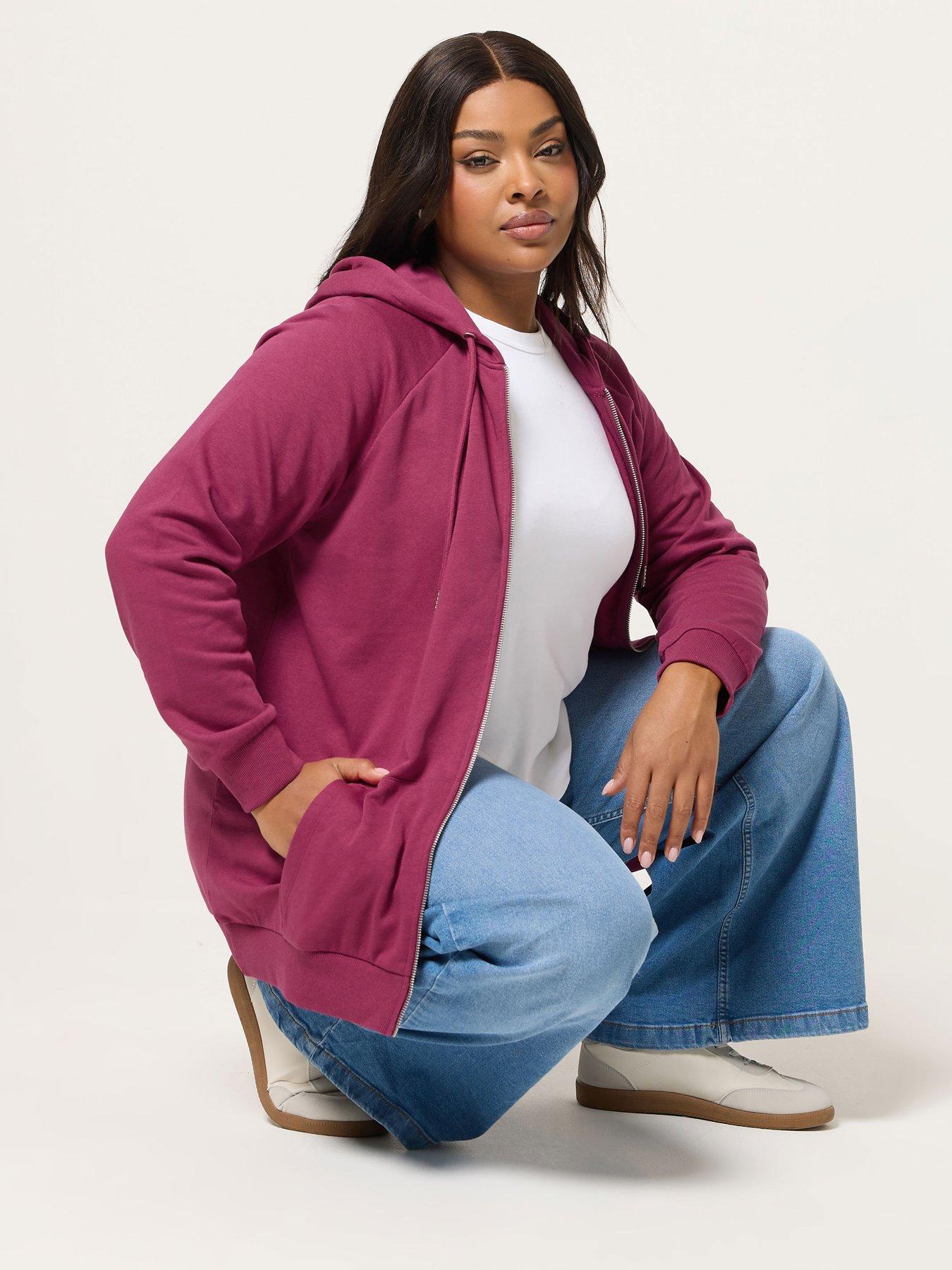 yours-curve-zip-through-hoodie-red