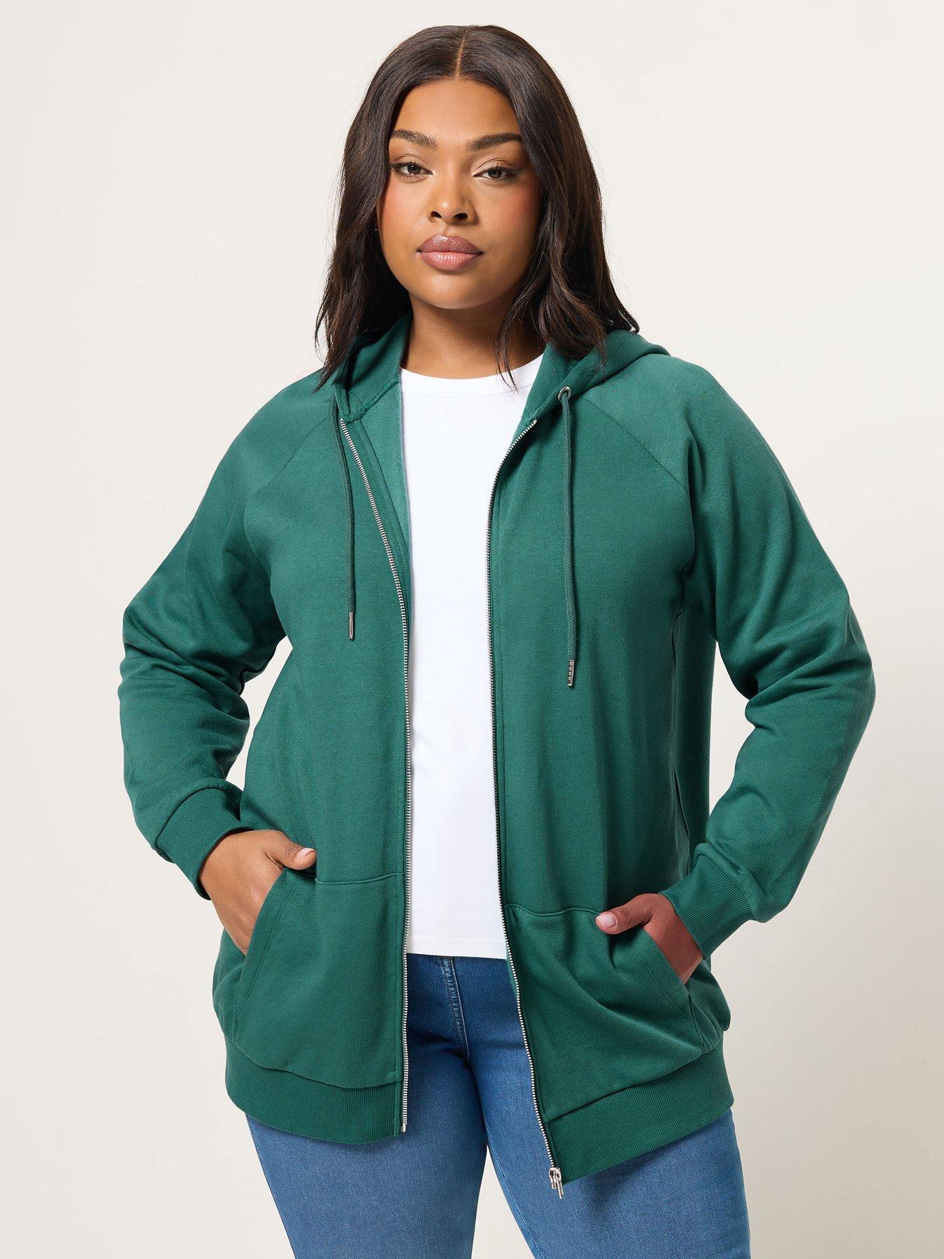 yours-curve-zip-thru-hoodie-green