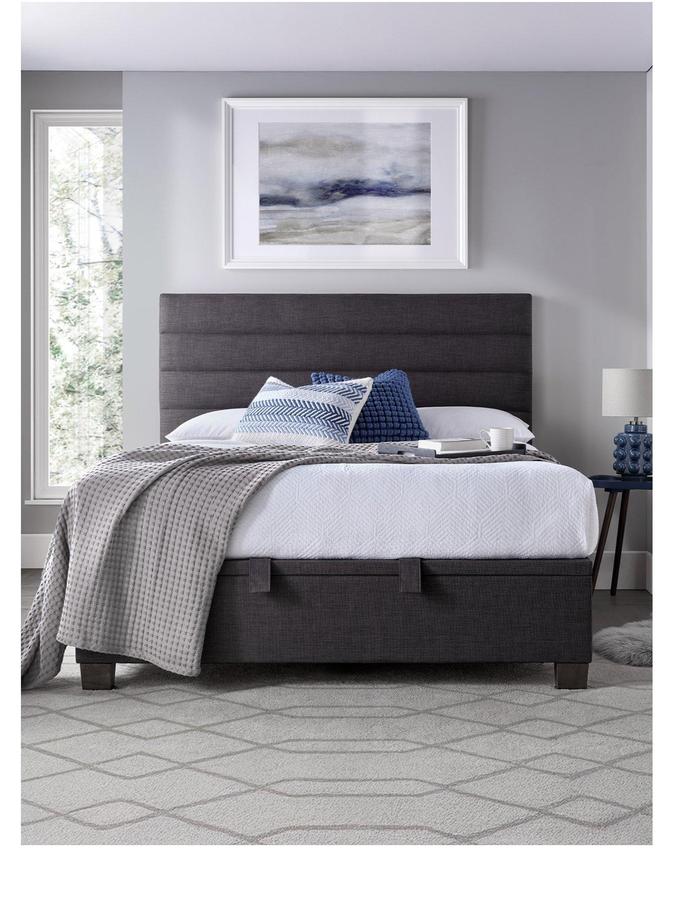  image of the-very-collection-liza-end-lift-up-storage-ottoman-with-airsprung-mattress-options-buy-amp-save-slate