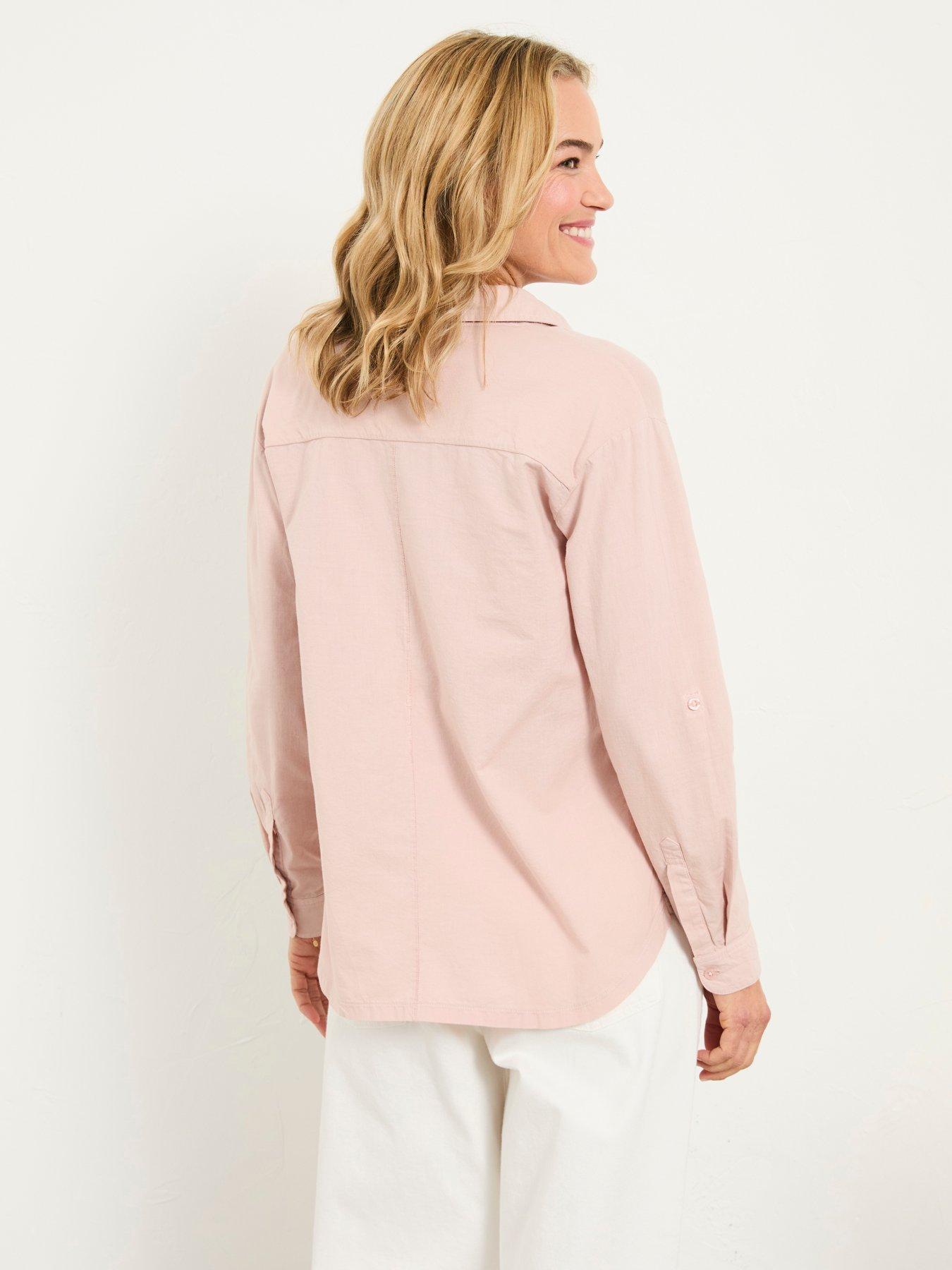Image 2 of 5 of FatFace Paige Woven Jersey - Mid Pink