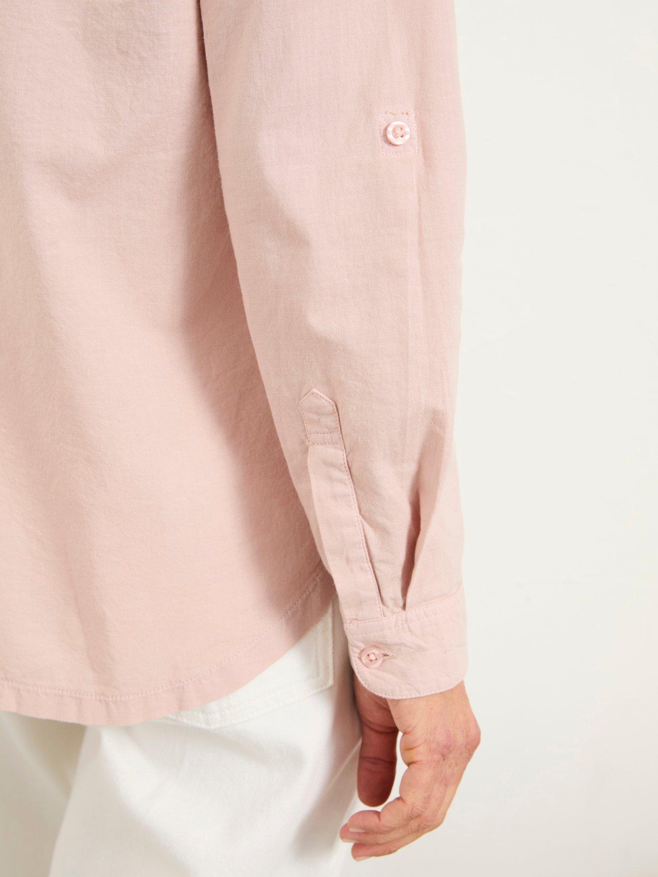 Image 4 of 5 of FatFace Paige Woven Jersey - Mid Pink